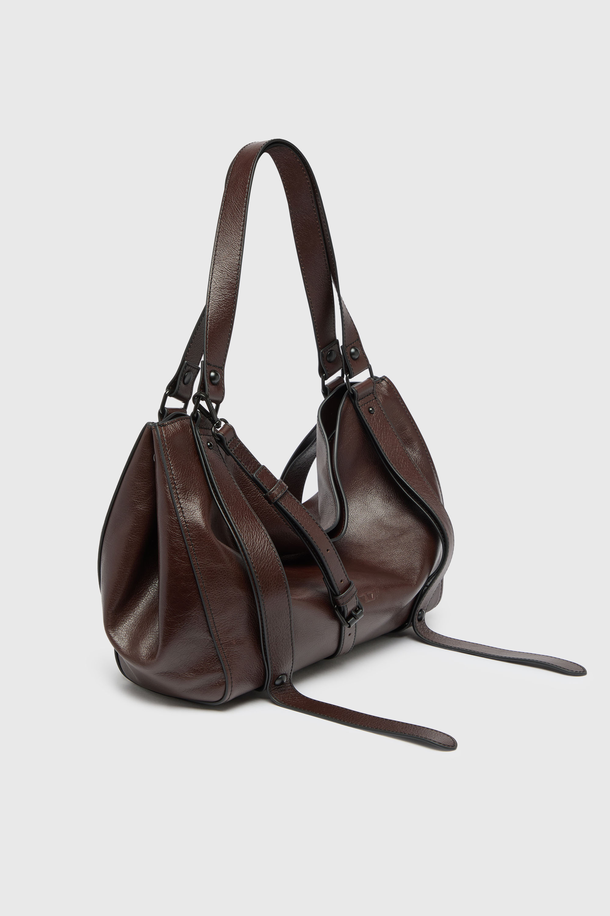Diesel - D-ONE TOPHANDLE M, D-One - Borsa media a mano media in pelle Unisex in Marrone - 4