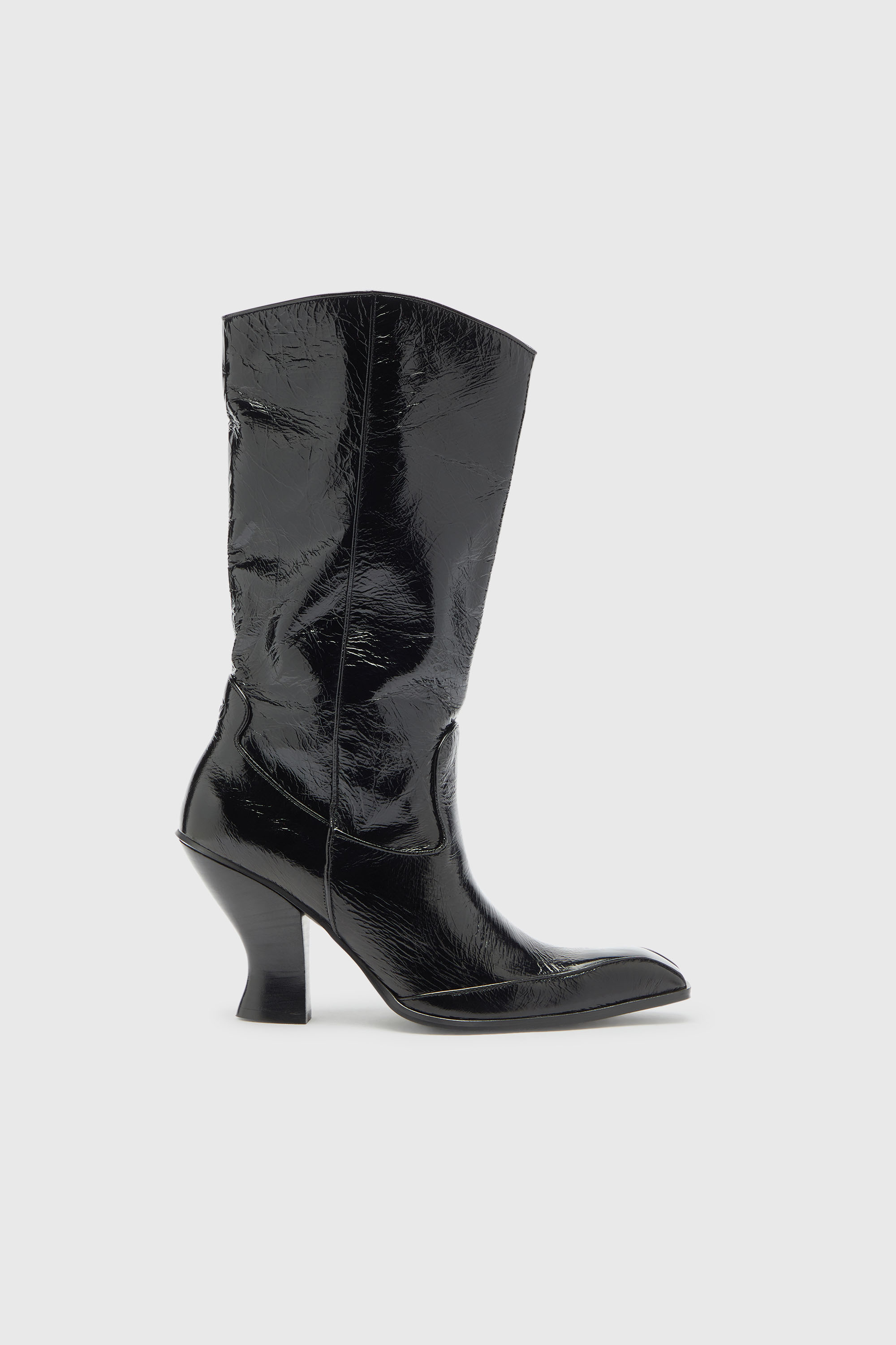 Diesel - D-LUFFY-75-TUBE, D-Luffy - Stivali al ginocchio in vernice Donna in Nero - 1