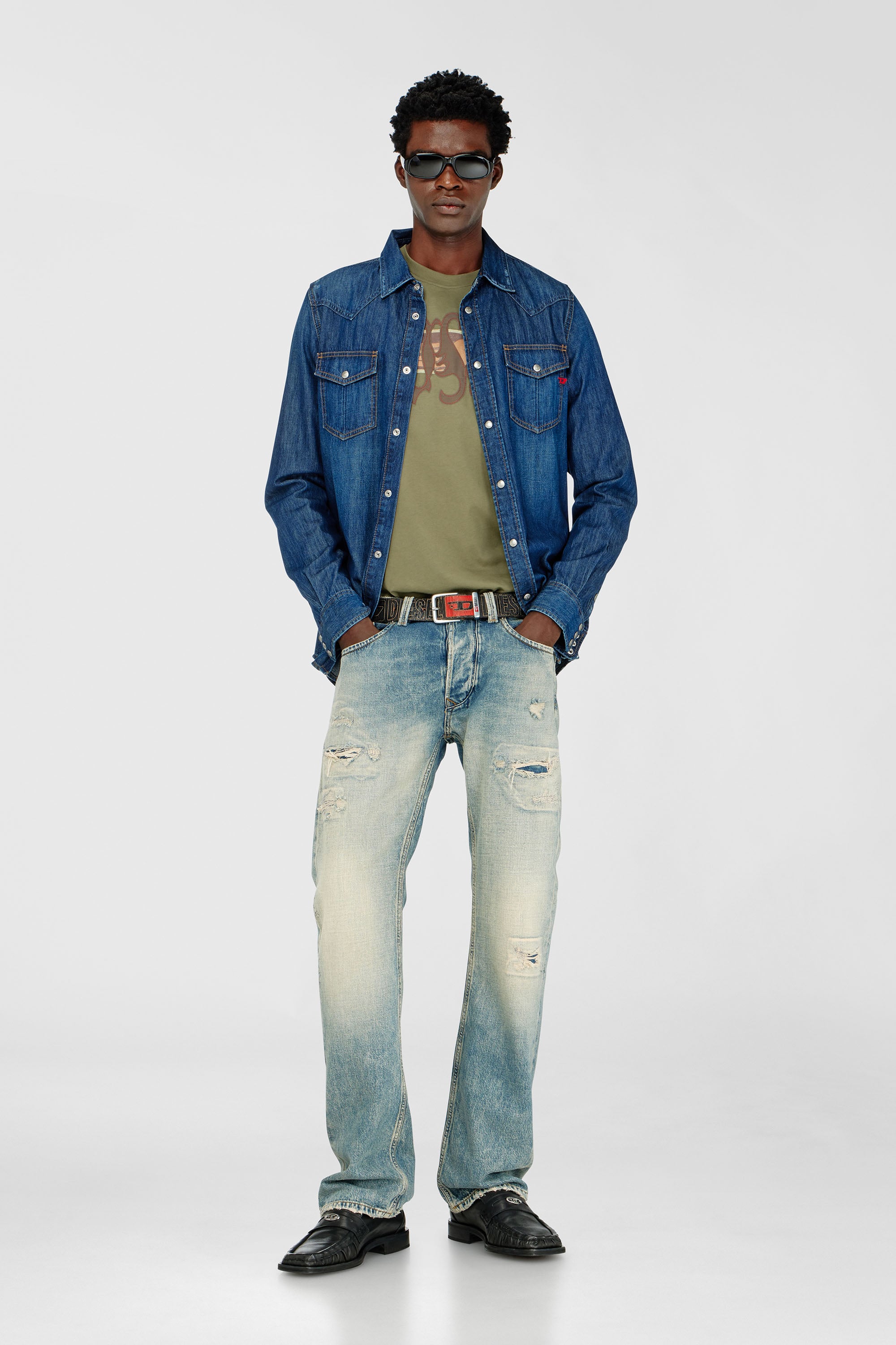 Diesel - D-VEGA, Overshirt in denim Uomo in Blu - 2