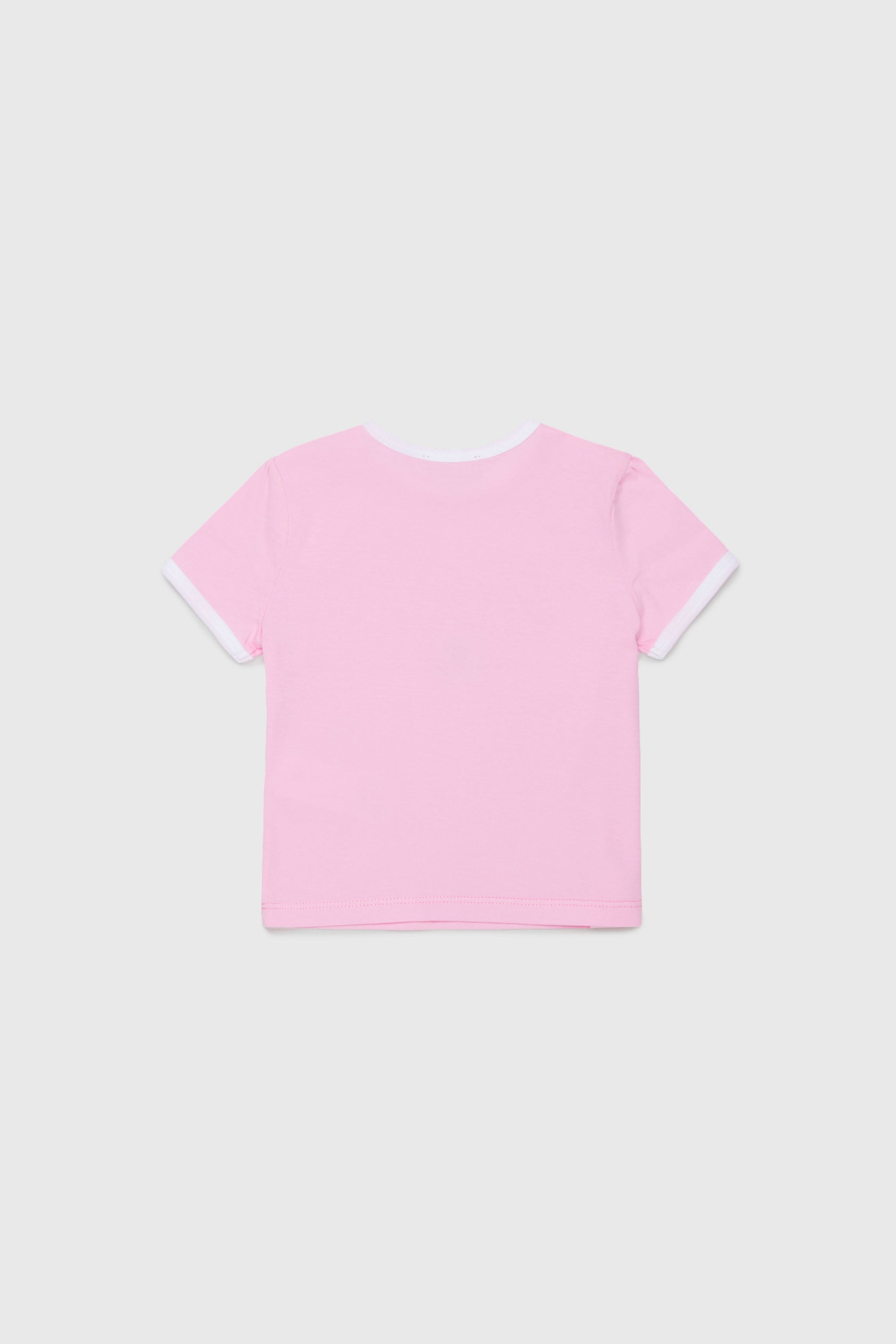 Diesel - TEPAB, T-shirt in cotone con logo effetto glitter Donna in Rosa - 2
