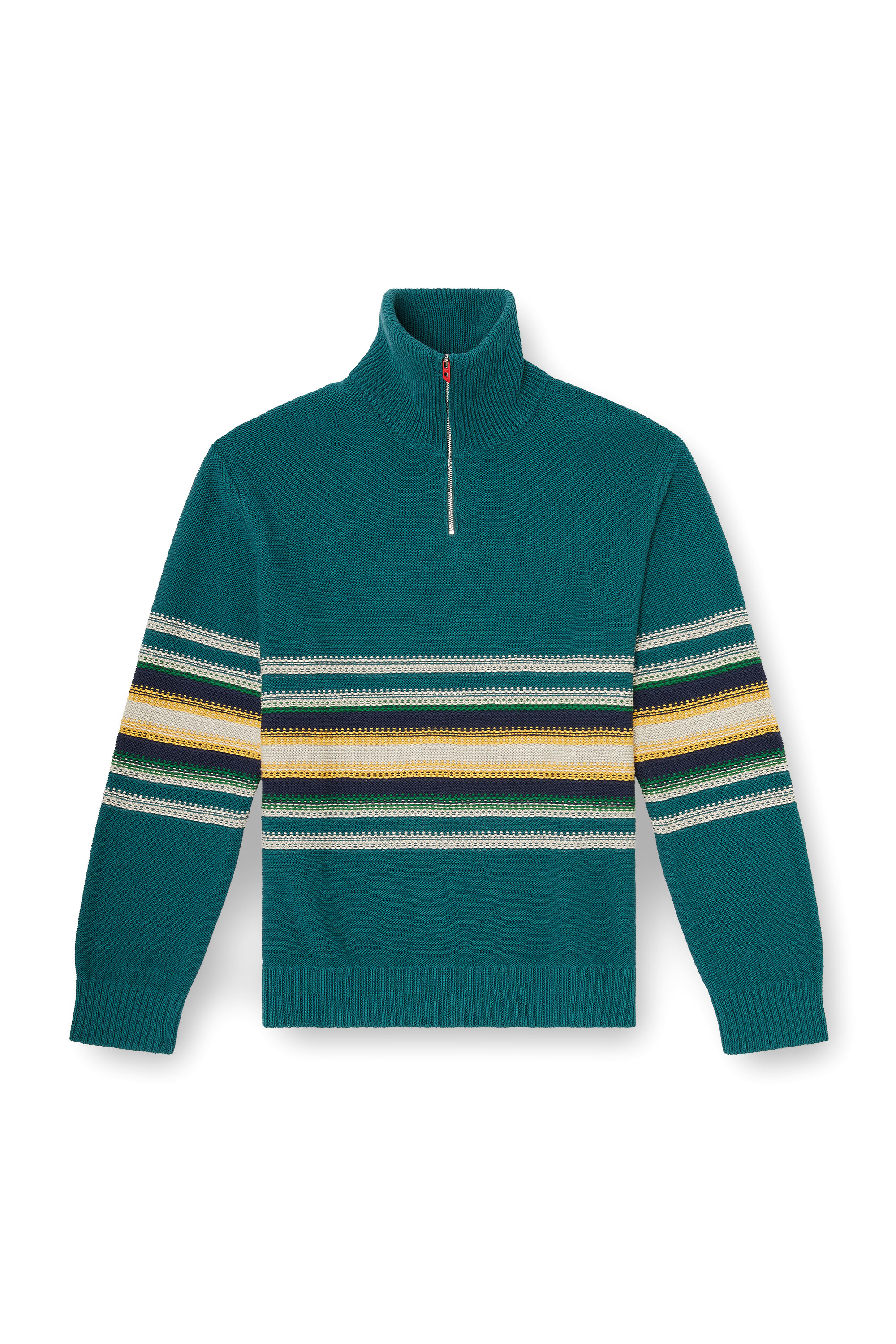 Diesel - K-TIMEO, Maglione in cotone con collo alto Uomo in Verde - 3