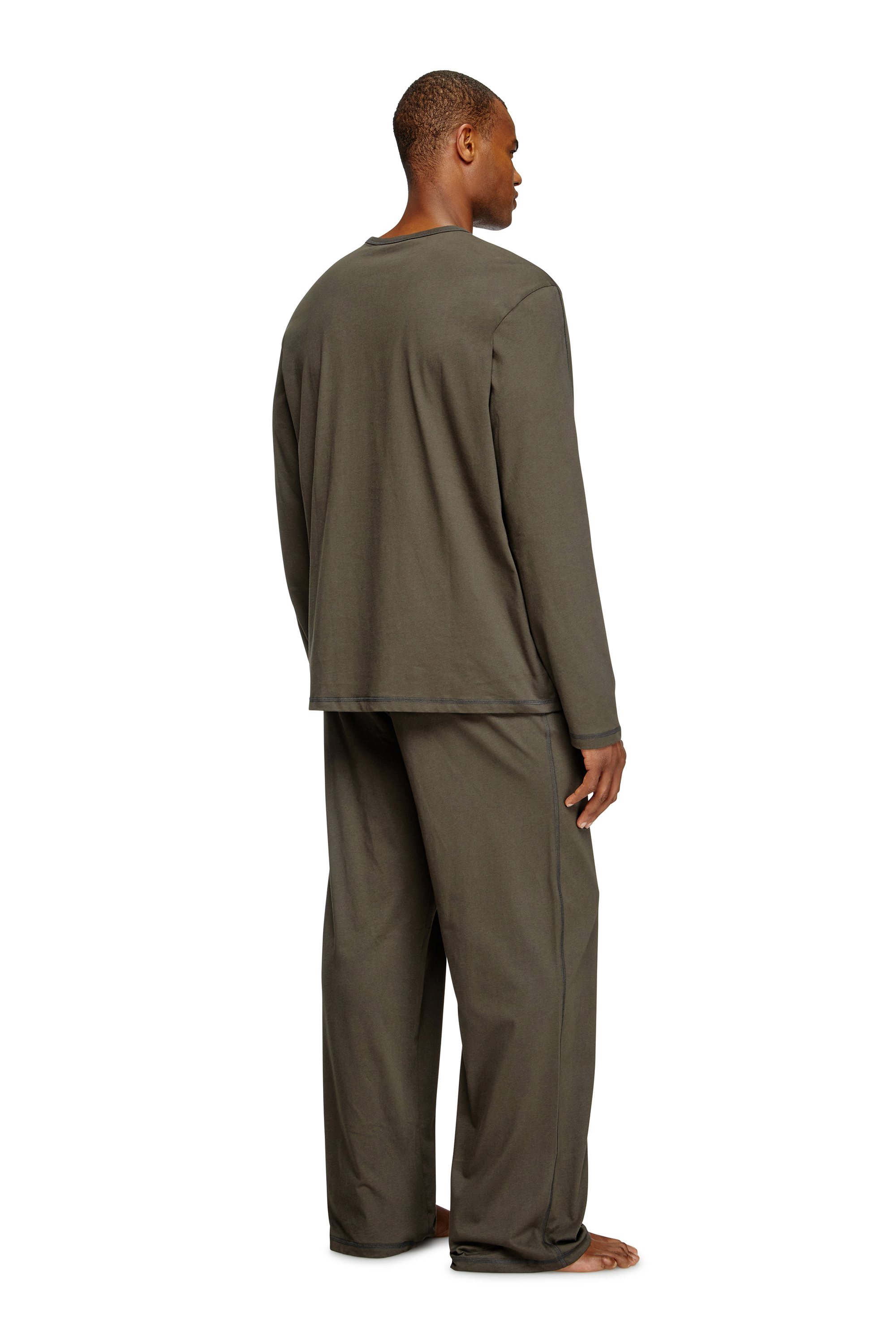 Diesel - SET-ADRIAN-UTLT, Pigiama in jersey di cotone Uomo in Marrone - 3