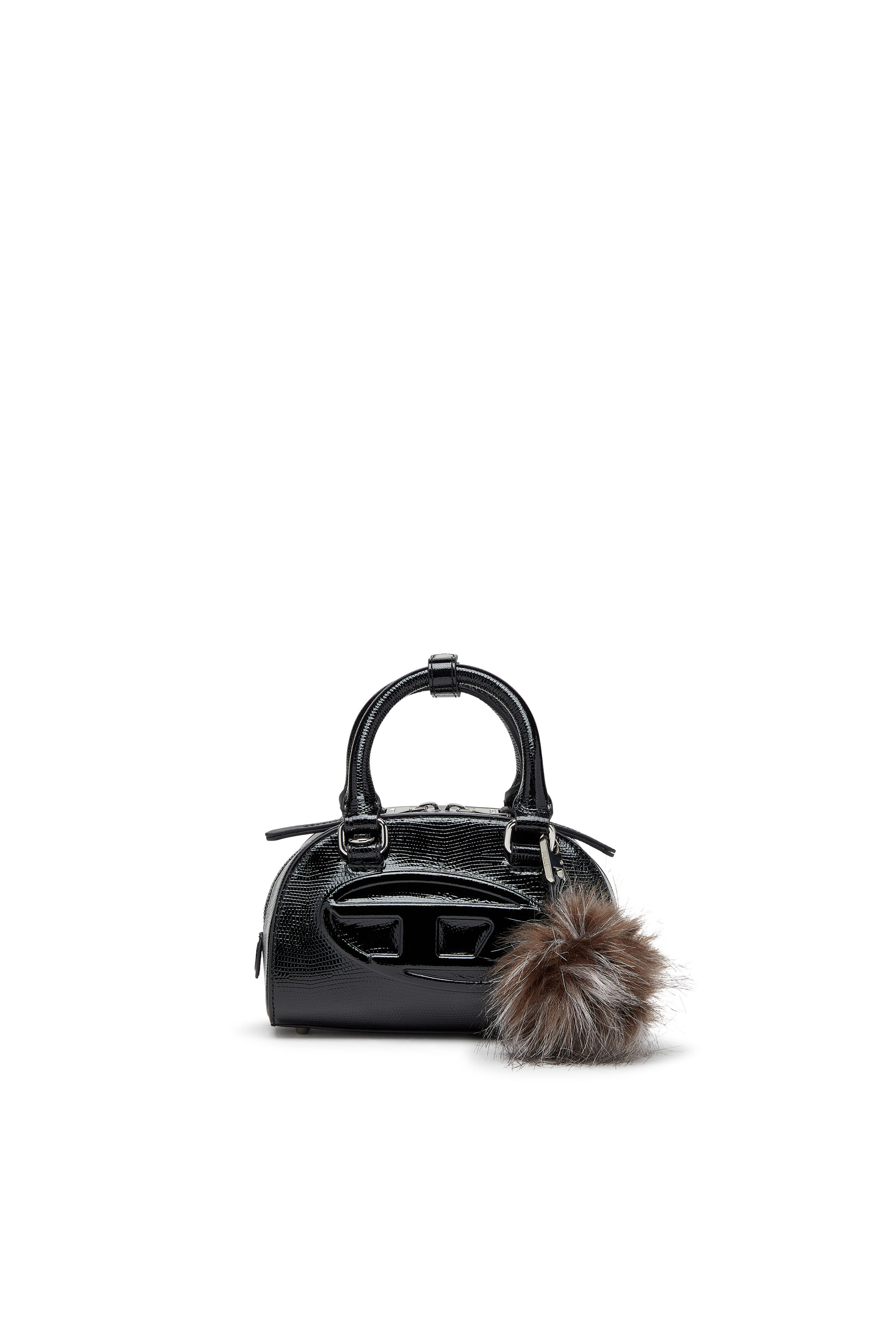 Diesel - 1DR DOME CROSSBODY, 1DR Dome-Borsa bowling mini in pelle embossed Donna in Nero - 1
