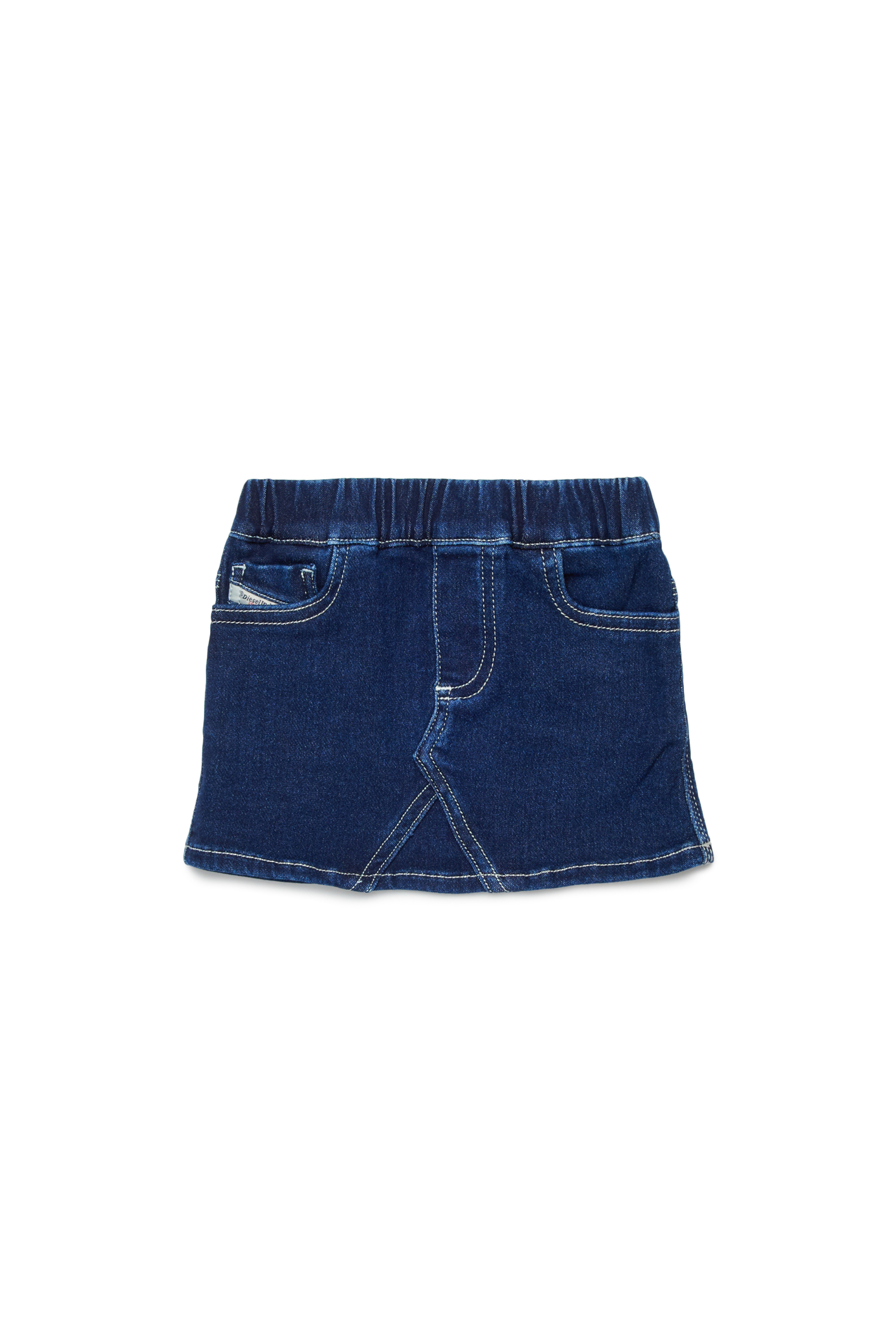 Diesel - GIRRYB JJJ, Gonna JoggJeans con cuciture a contrasto Donna in Blu - 1