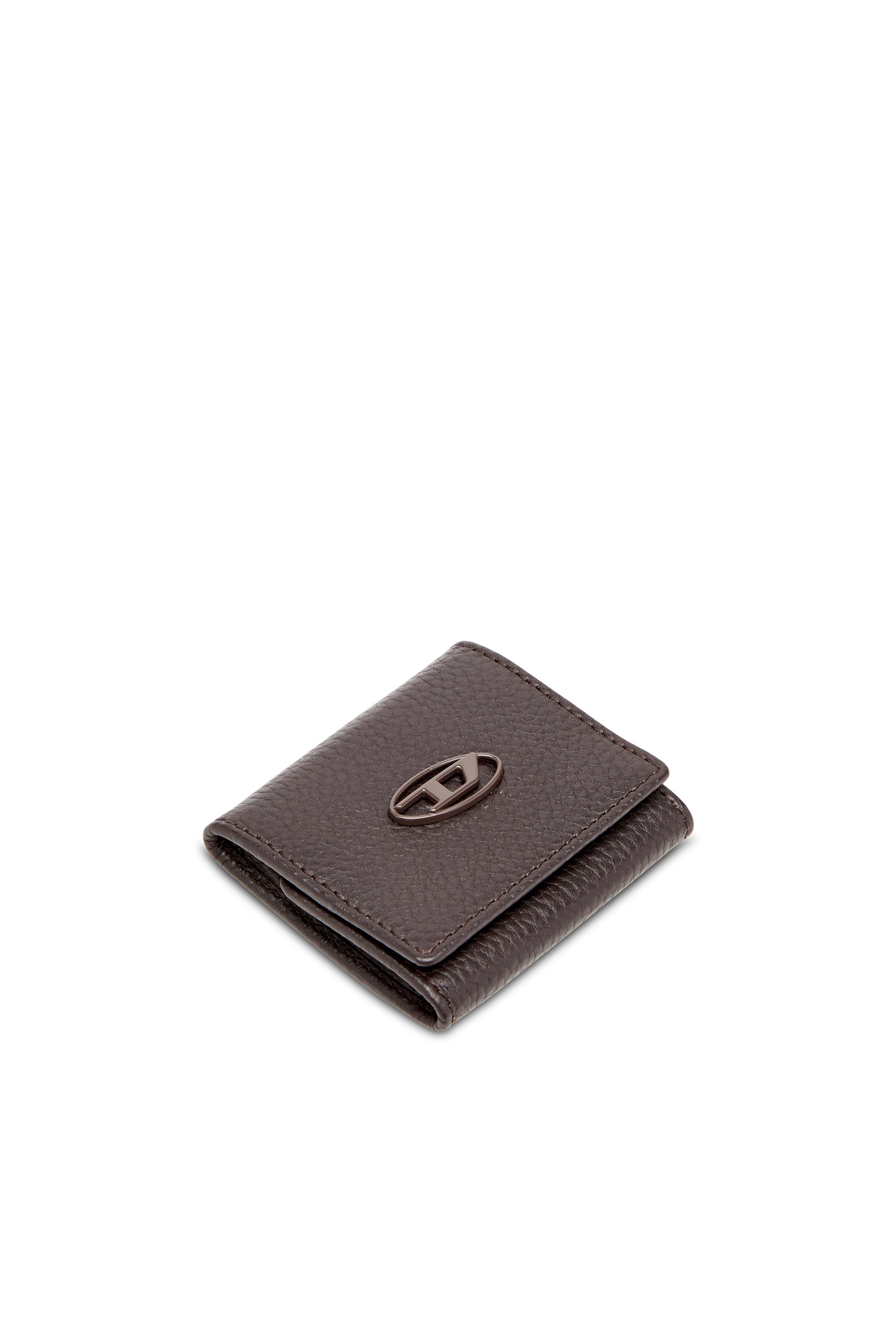 Diesel - HISSU EVO COIN CASE, Portamonete in pelle granata Uomo in Marrone - 4