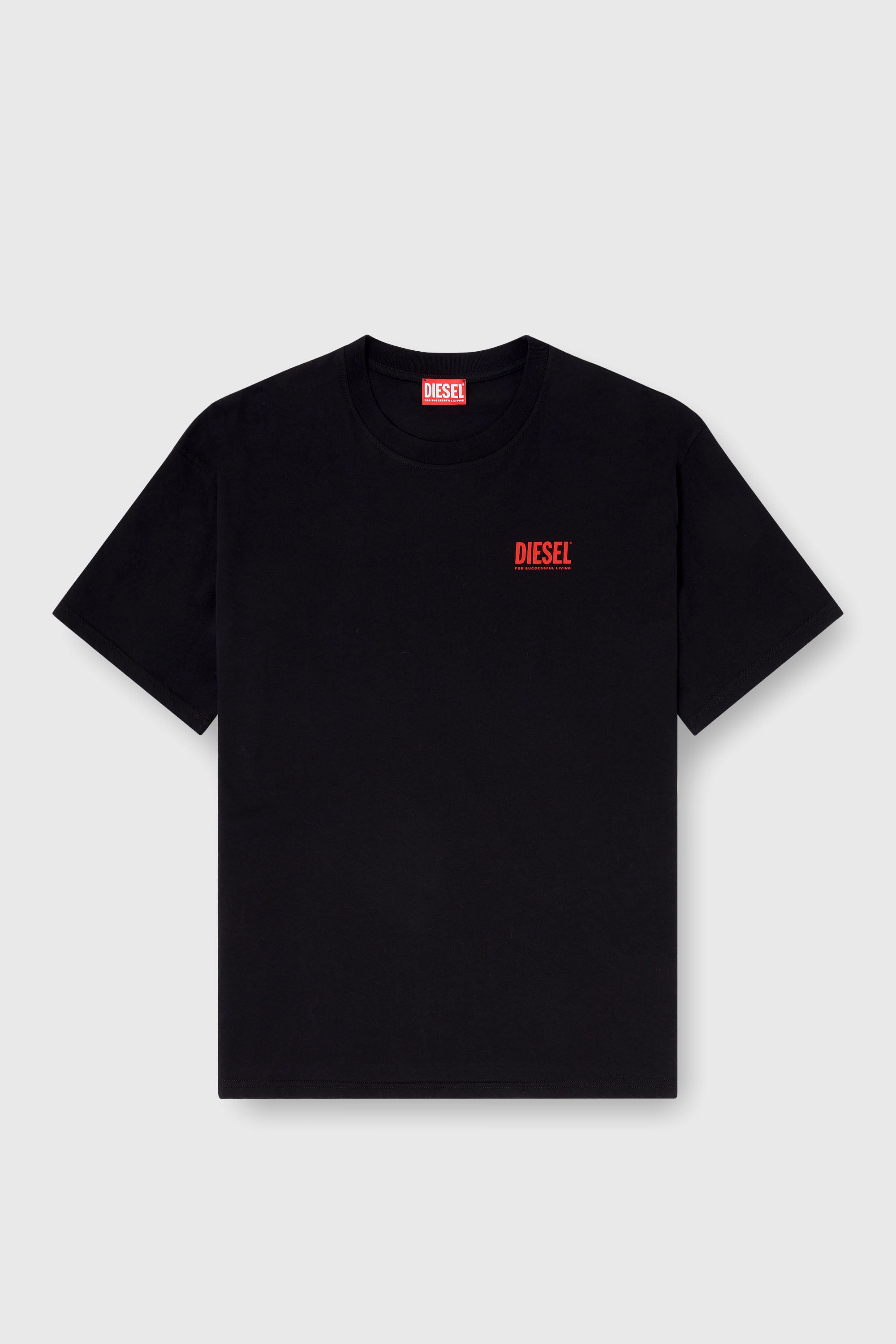 Diesel - T-BOXT-BISK, T-shirt in cotone con stampa Diesel Biscotto Uomo in Nero - 2