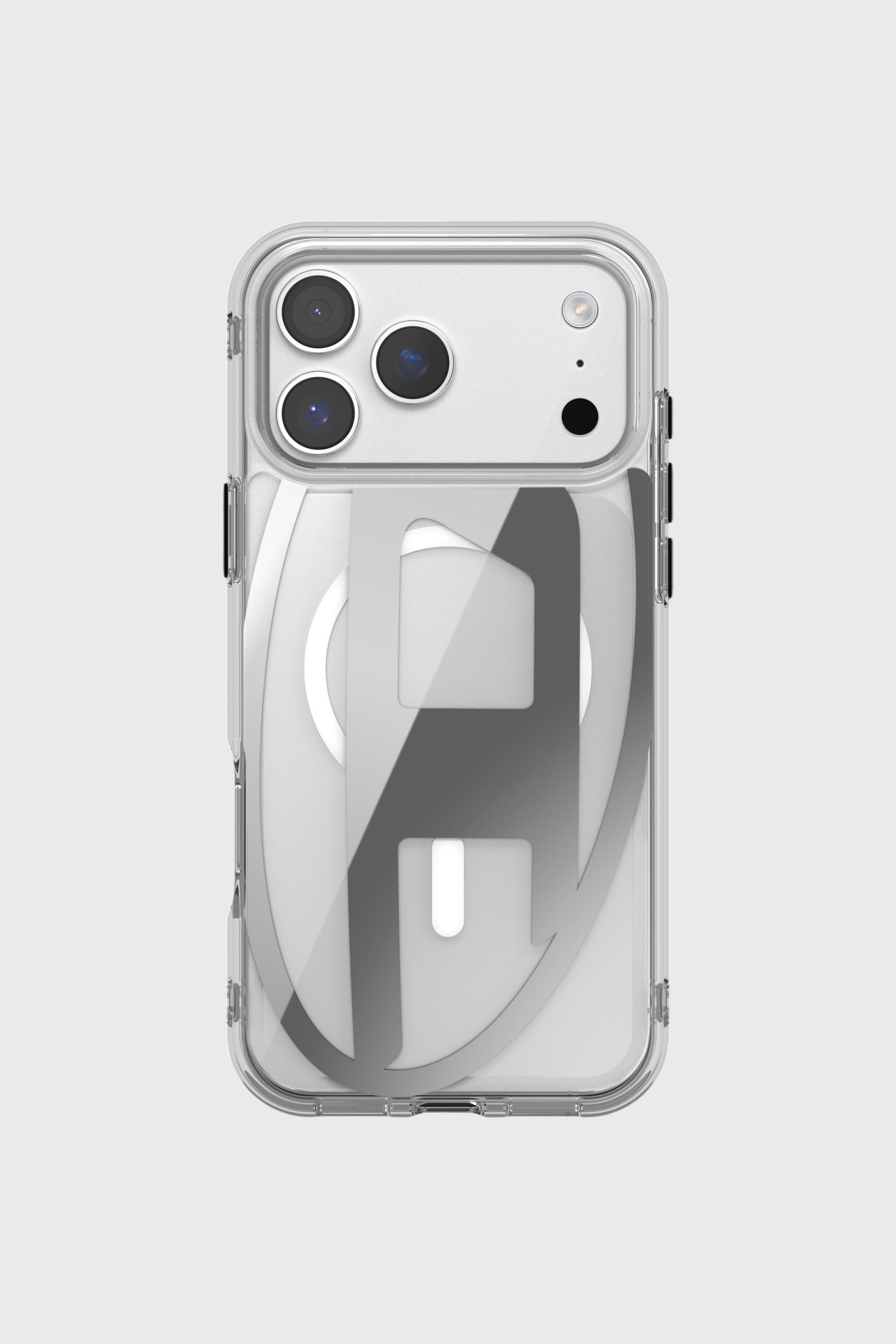 Diesel - 60414 AOP CASE, Custodia Oval D Metallic con Magsafe per iPhone 17 Pro Max Unisex in Grigio - 2
