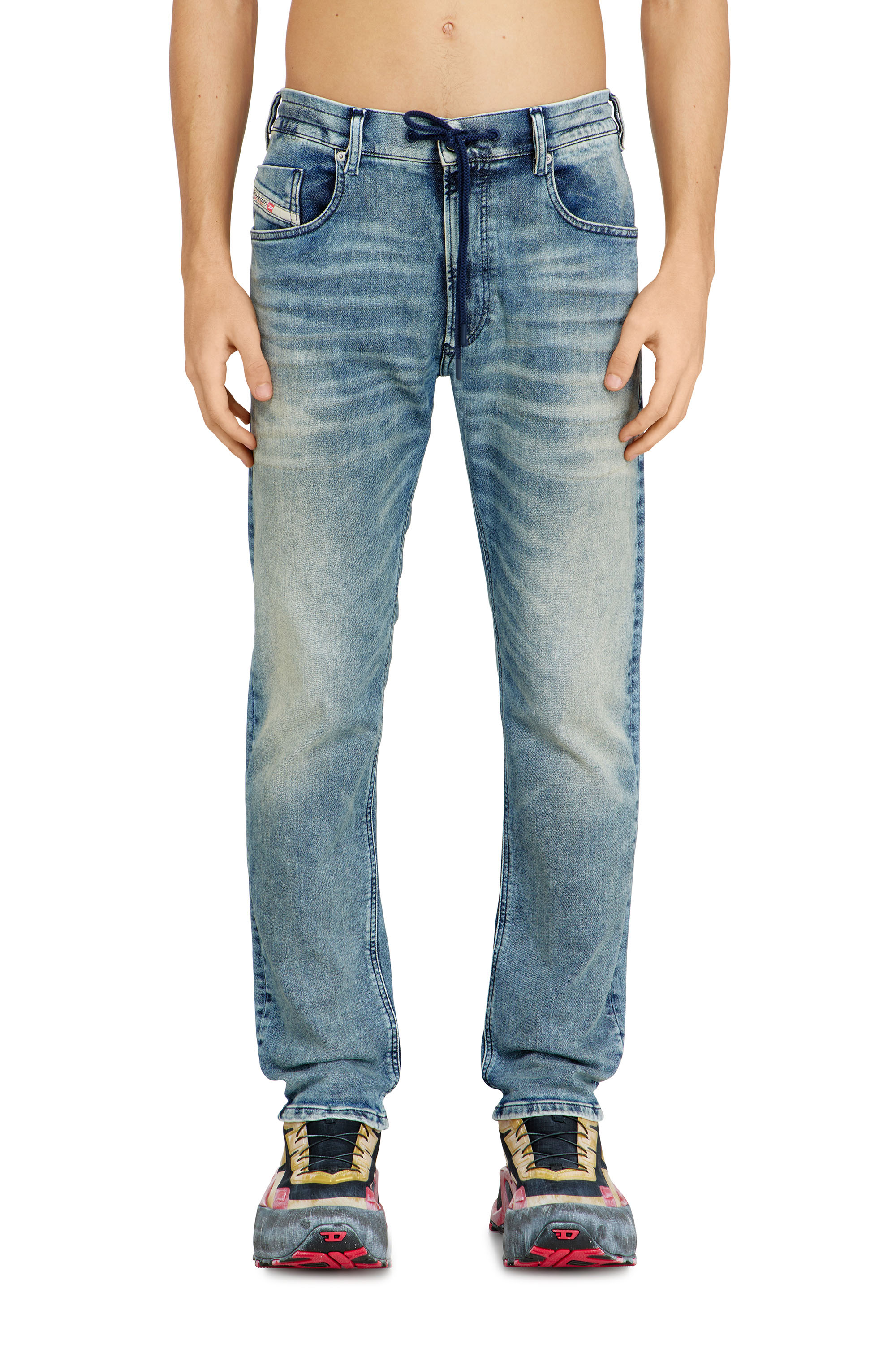 Diesel - Regular 2032 D-Krooley Joggjeans&reg; 09N63 Uomo, Blu Chiaro - Image 1