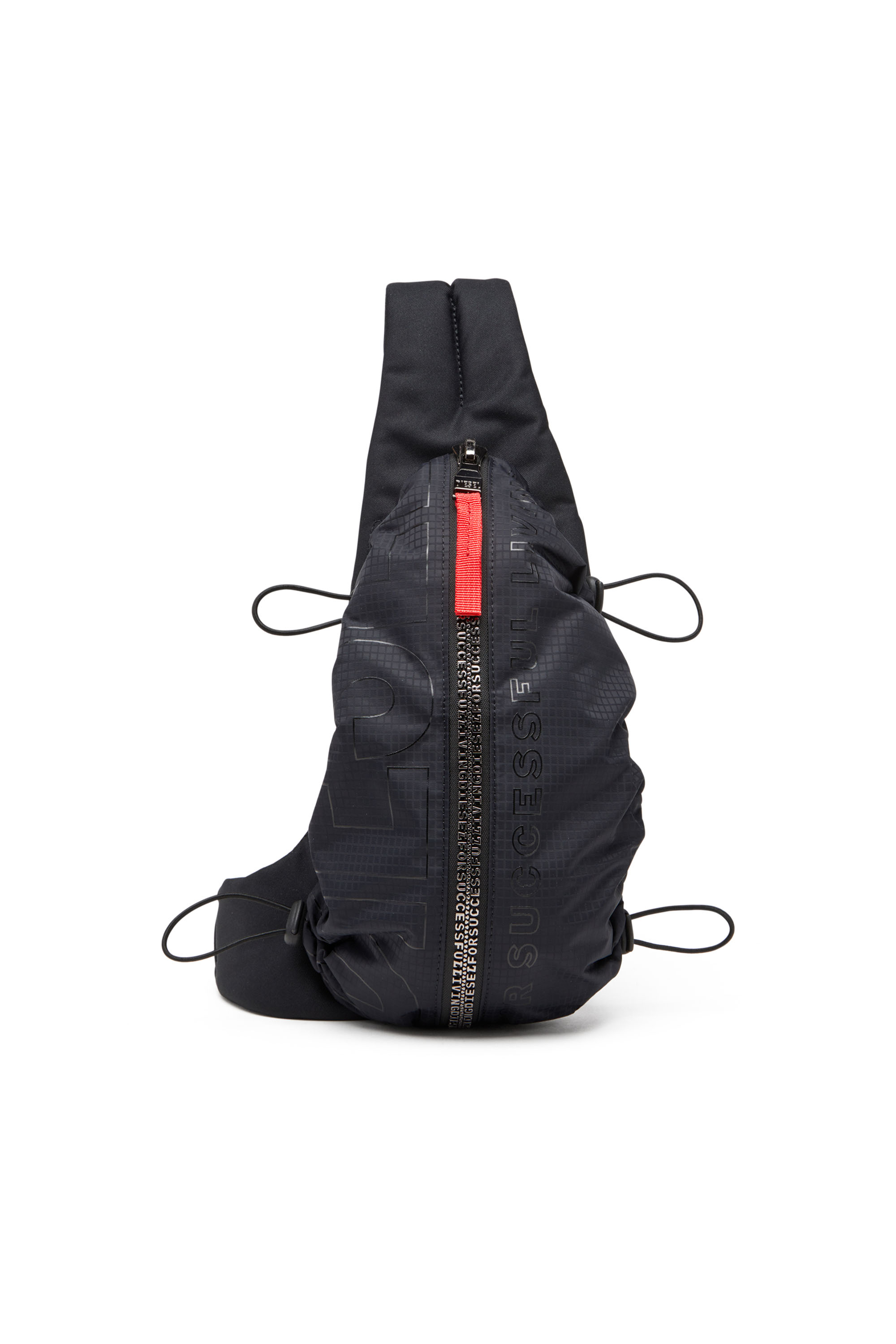 Diesel - ZIP-D CROSSBODY X, Zip-D-Borsa monospalla in shell jacquard Uomo in Nero - 1