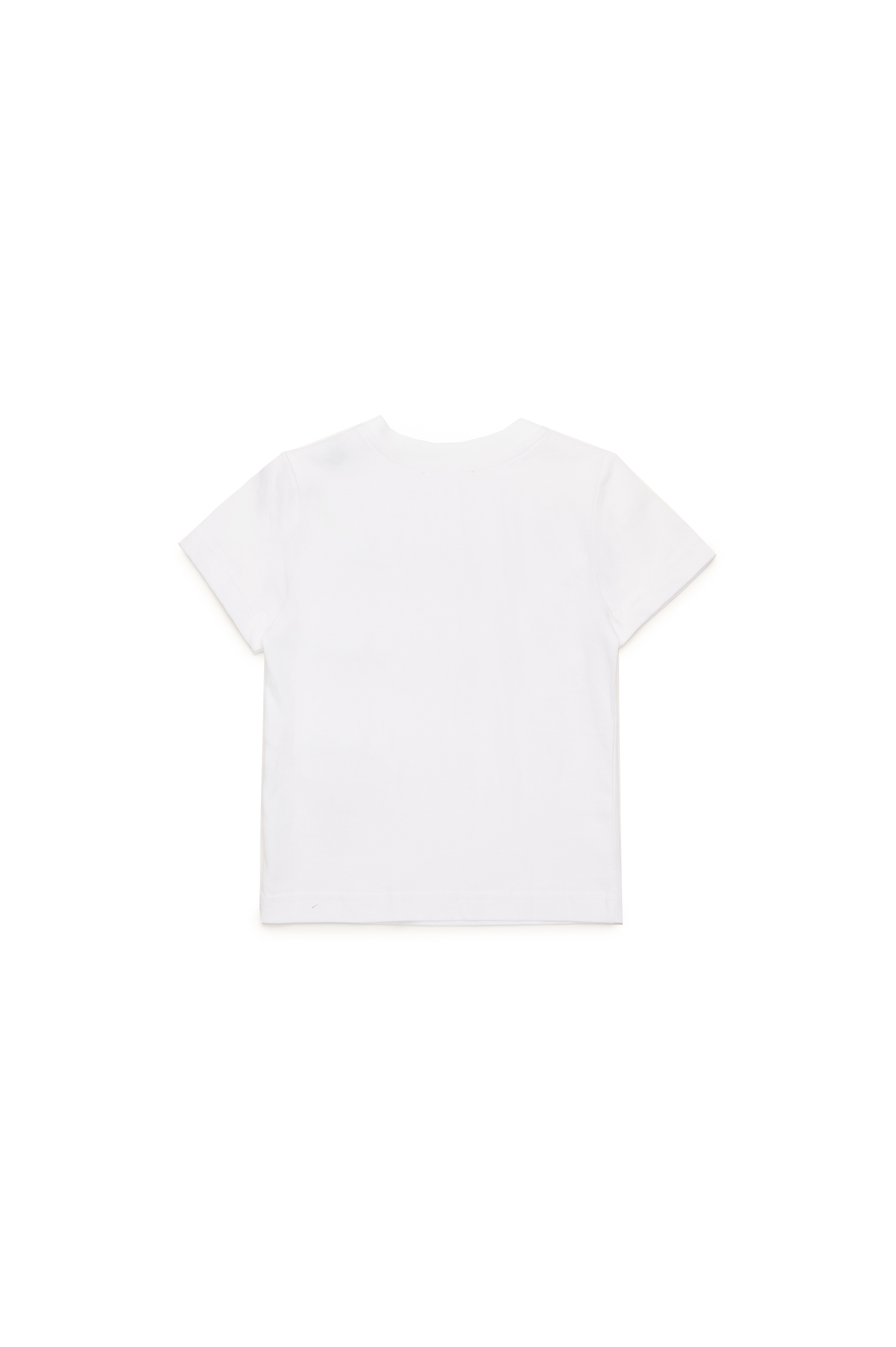 Diesel - TBOXTN14B, T-shirt con logo Oval D distressed Unisex in Bianco - 2