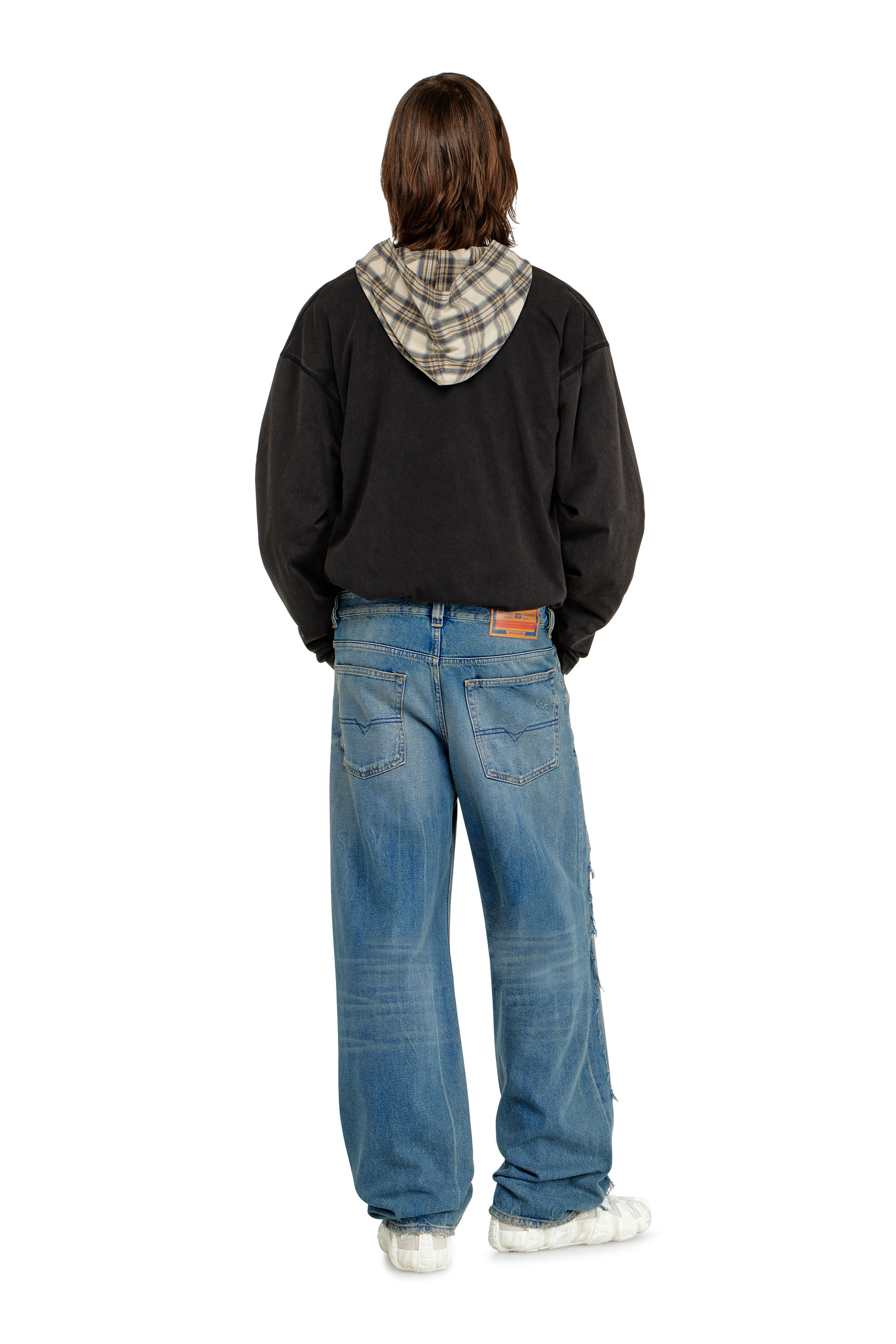 Diesel - Relaxed Jeans 2001 D-Macro 09N27 Uomo, Blu medio - Image 3