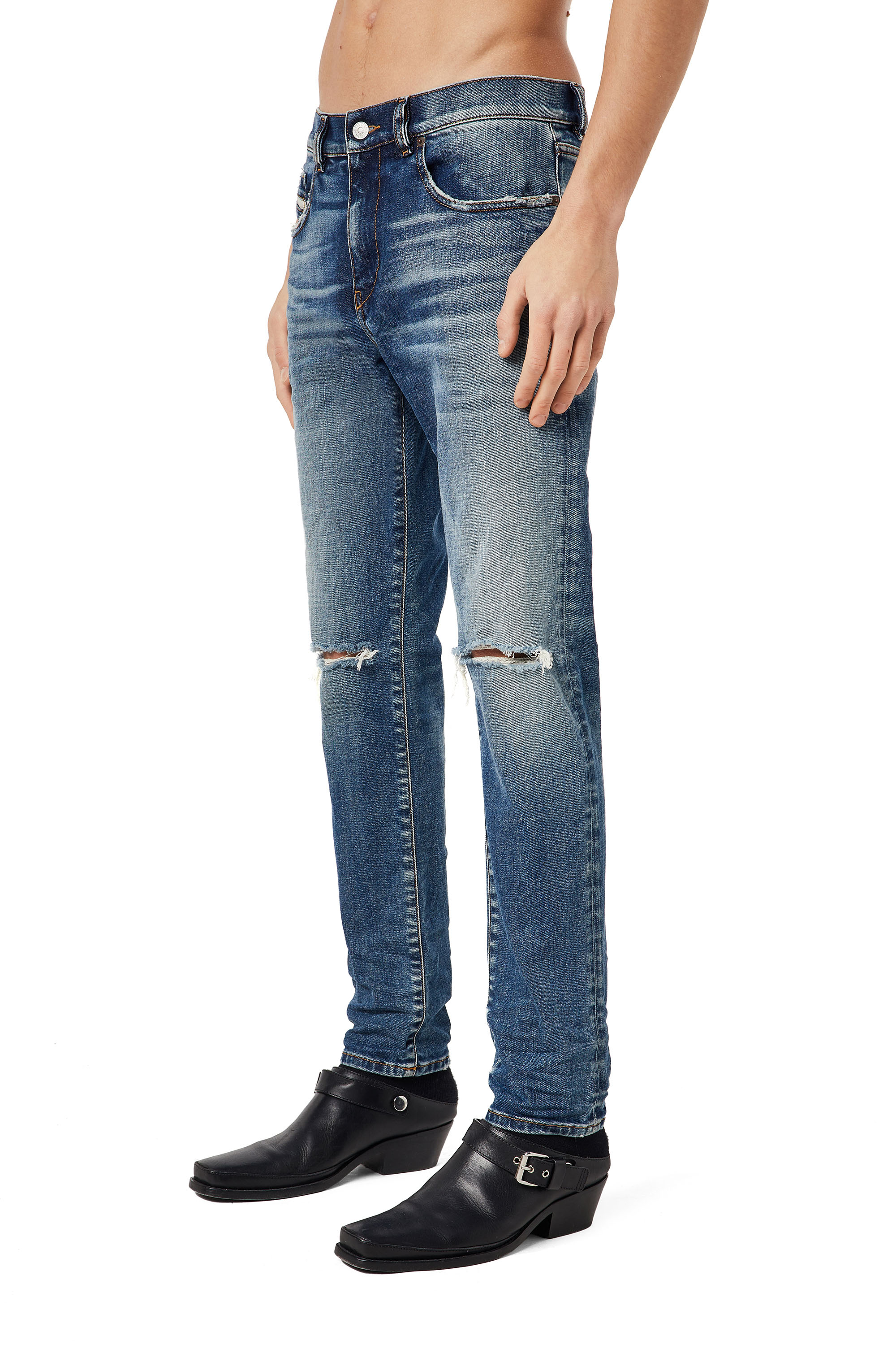 Diesel - 2019 D-STRUKT 09C87 Slim Jeans, Blu medio - Image 5
