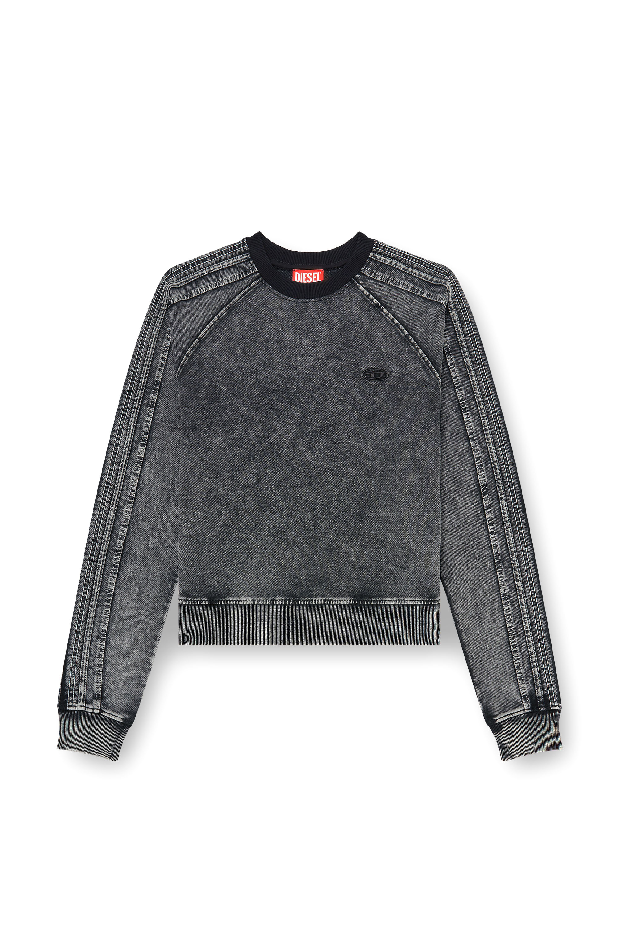 Diesel - F-ALPY, Felpa con bande e ricamo Oval D Donna in ToBeDefined - 3