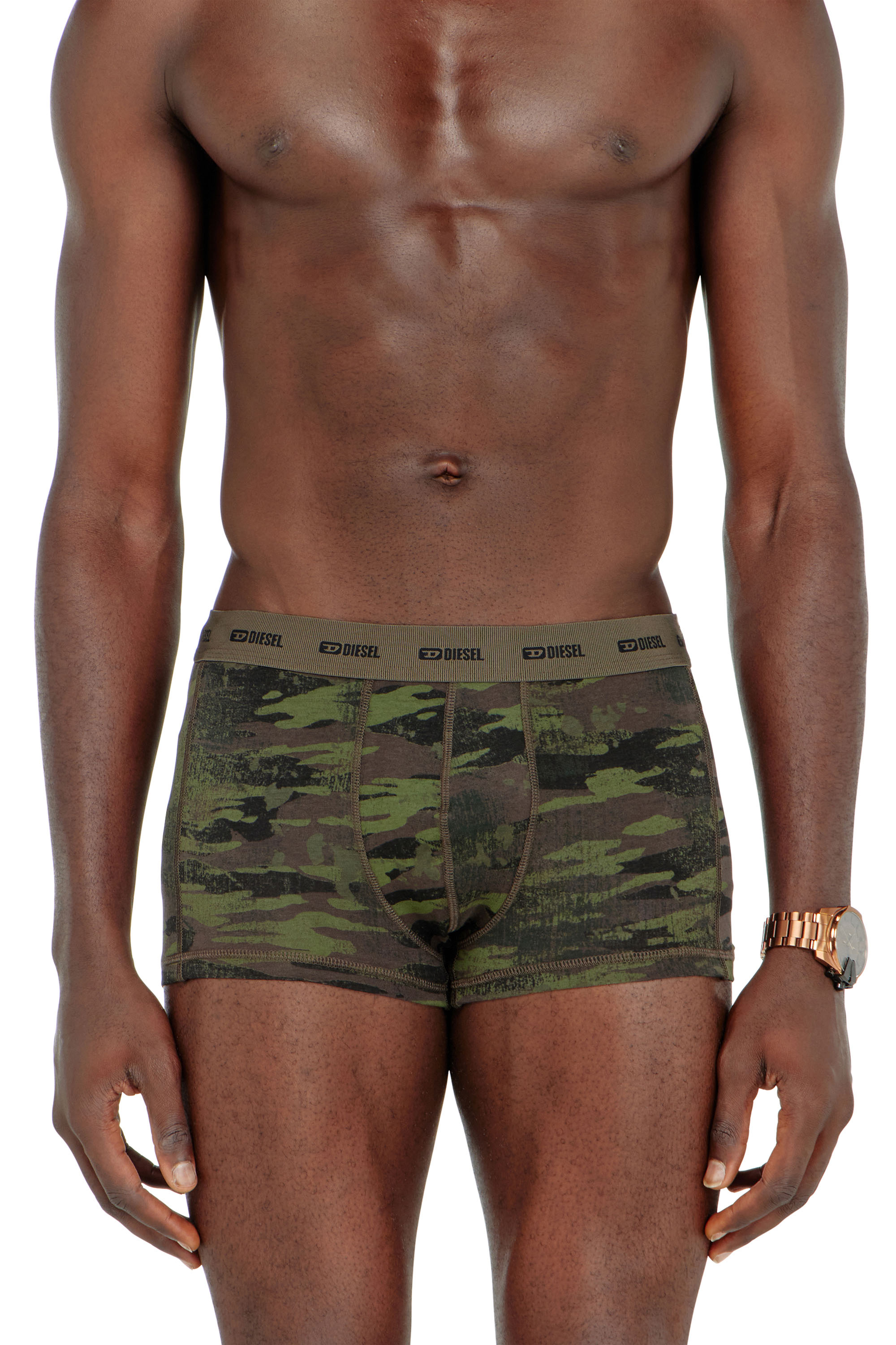 Diesel - DAMIEN-UTLT-3PACK, Set da tre boxer a tinta unita e camouflage Uomo in ToBeDefined - 3
