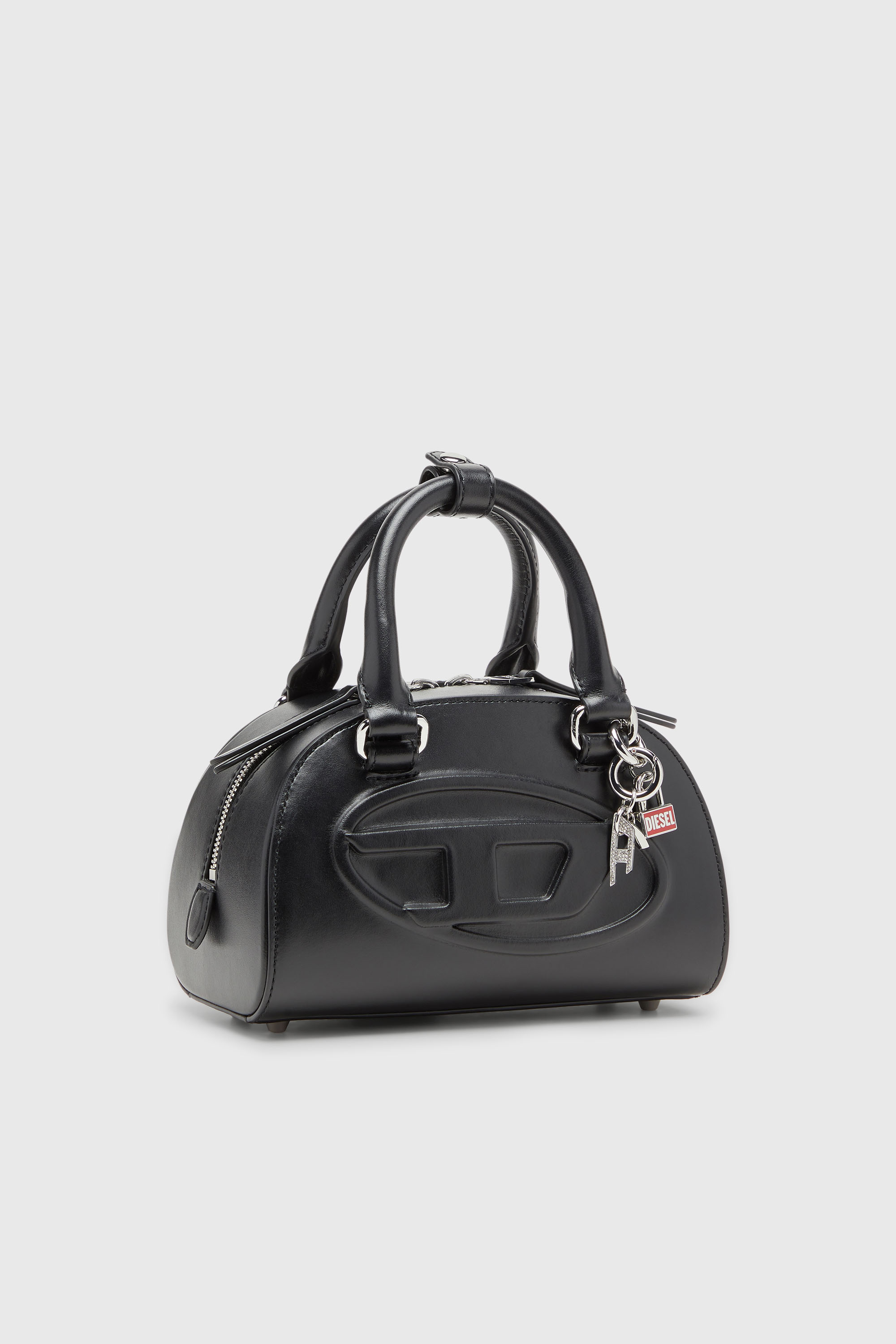 Diesel - 1DR DOME TOP HANDLE, 1DR Dome-Borsa bowling in pelle Donna in Nero - 2