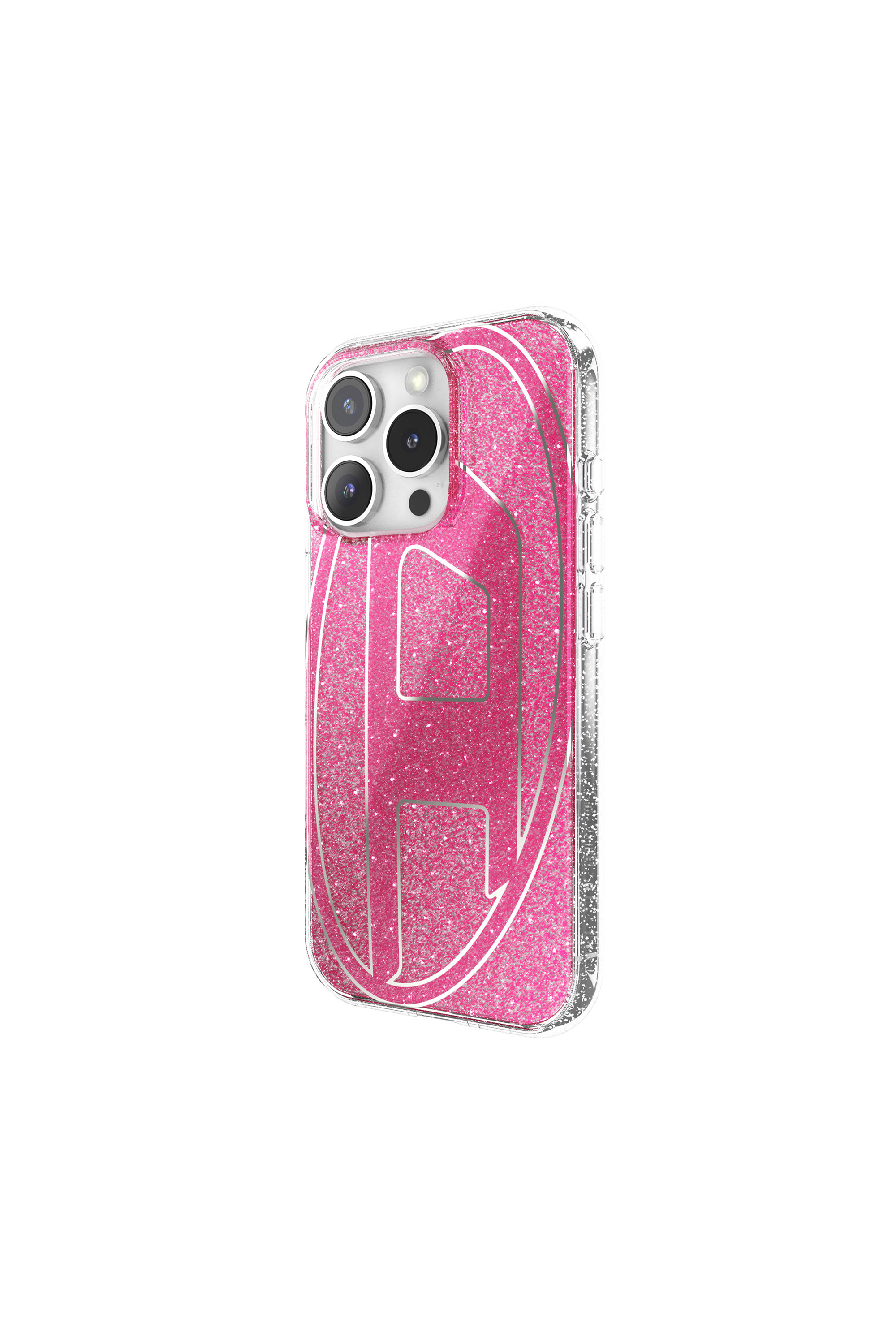 Diesel - 60156 AOP CASE, Cover glitterata per iP 16 Pro Unisex in Rosa - 4