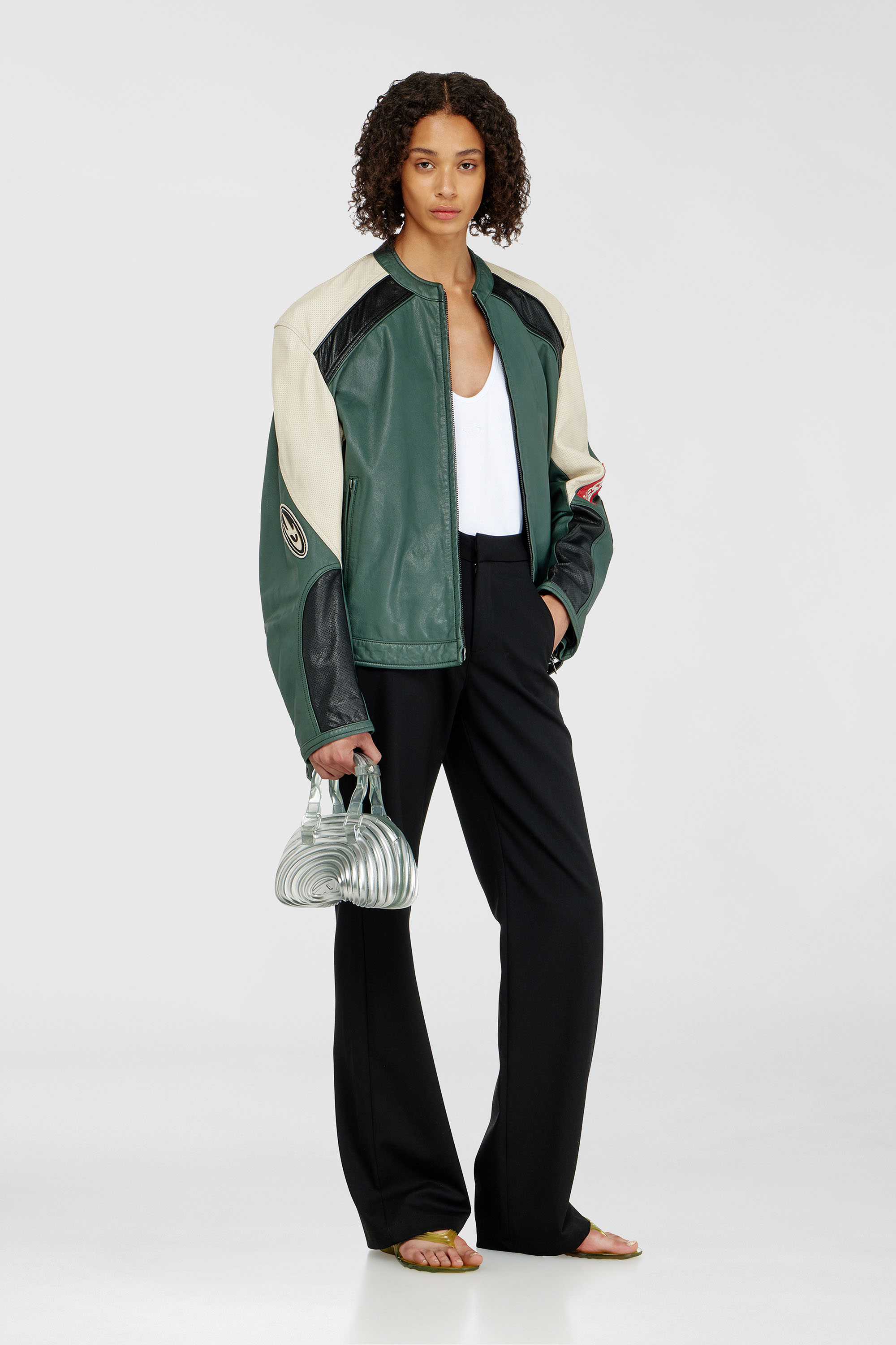 Diesel - MELISSA QUANTUM DOME, Quantum Dome &ndash; Borsa a mano in Melflex&reg; Donna in Argento - 2