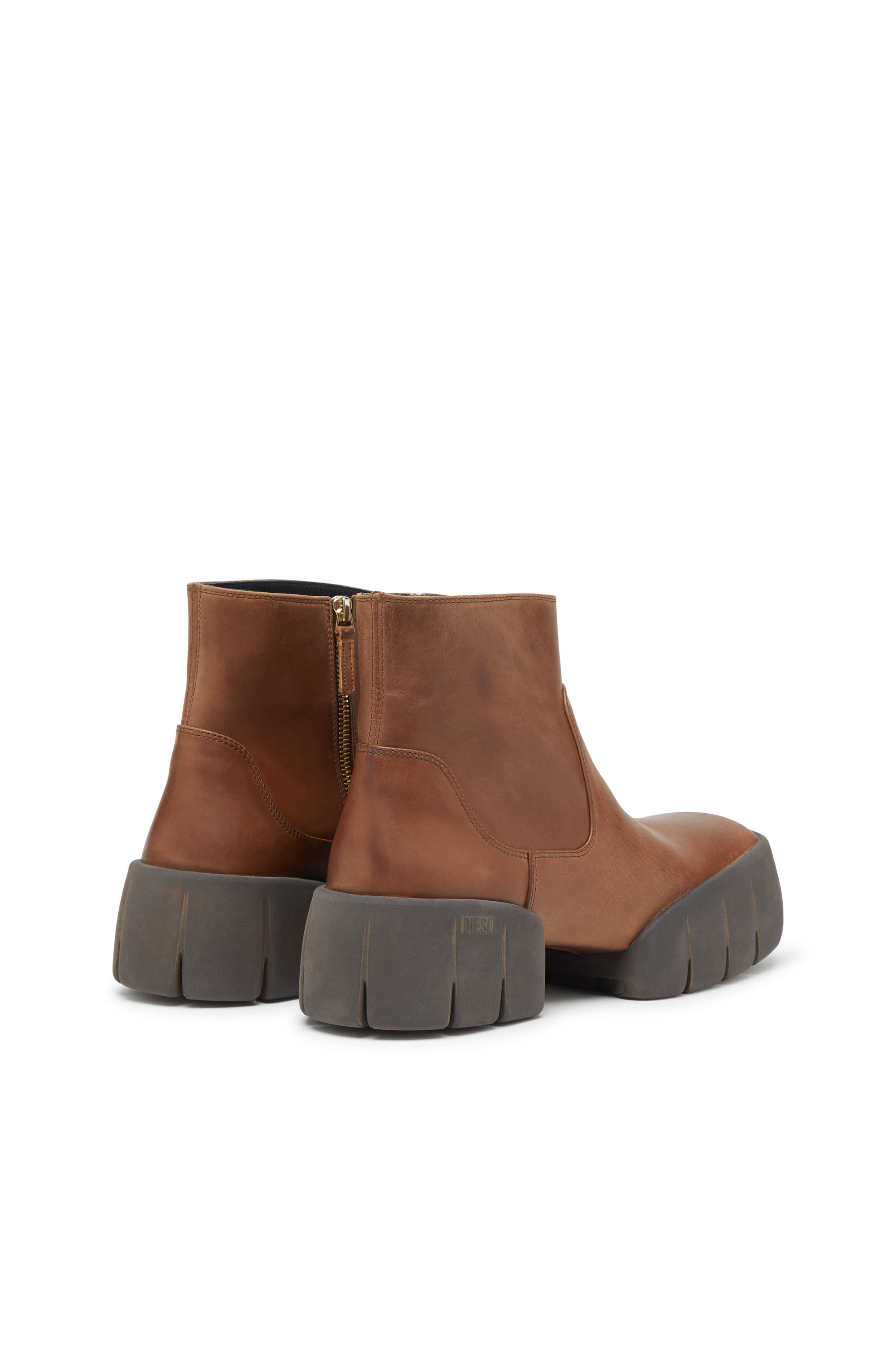 Diesel - D-TEX BT, D-Tex-Stivaletti in pelle oliata con suola divisa Uomo in Marrone - 4