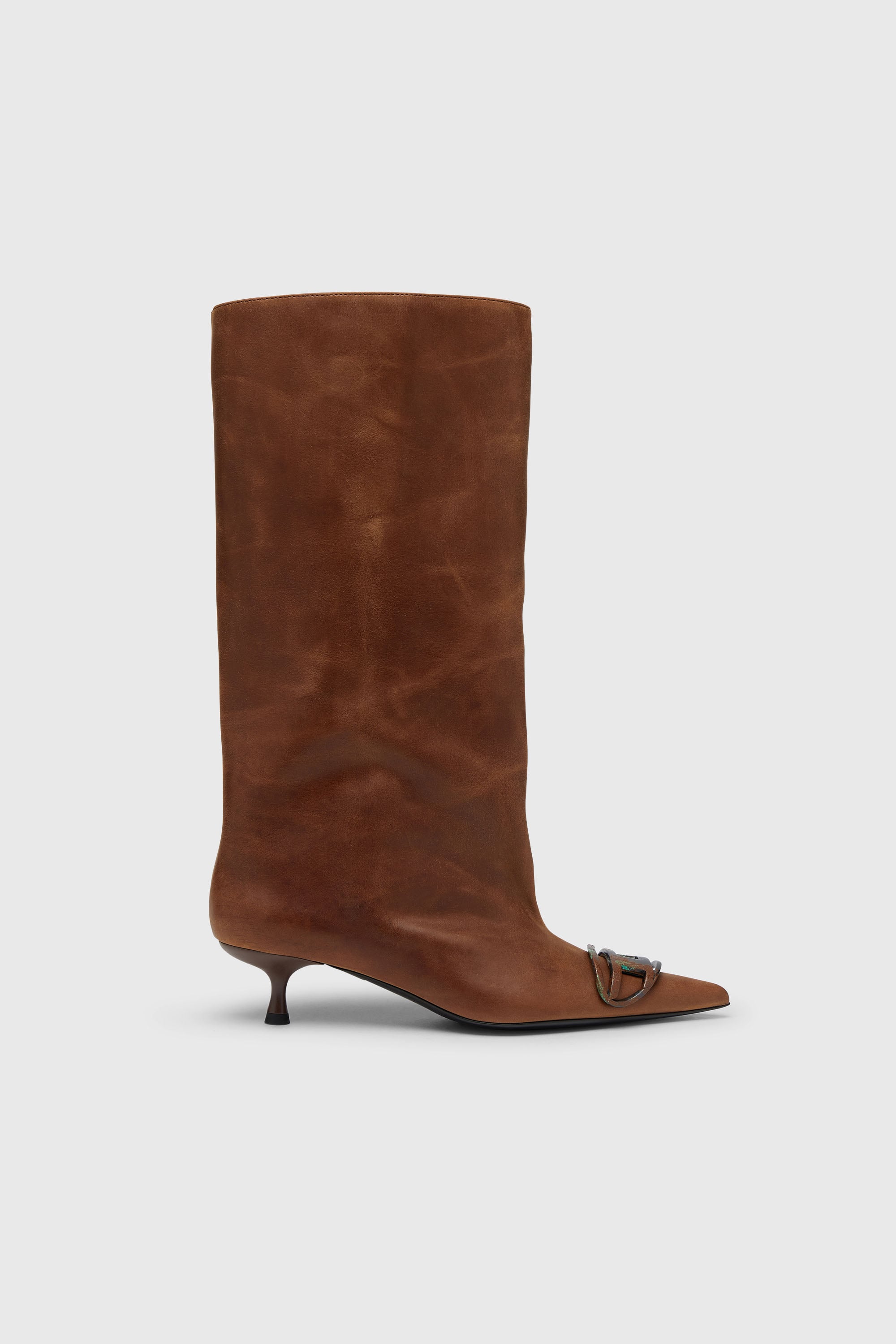 Diesel - D-VENUS 40 KB TUBE, D-Venus-Stivali al ginocchio in pelle oliata Donna in Marrone - 1