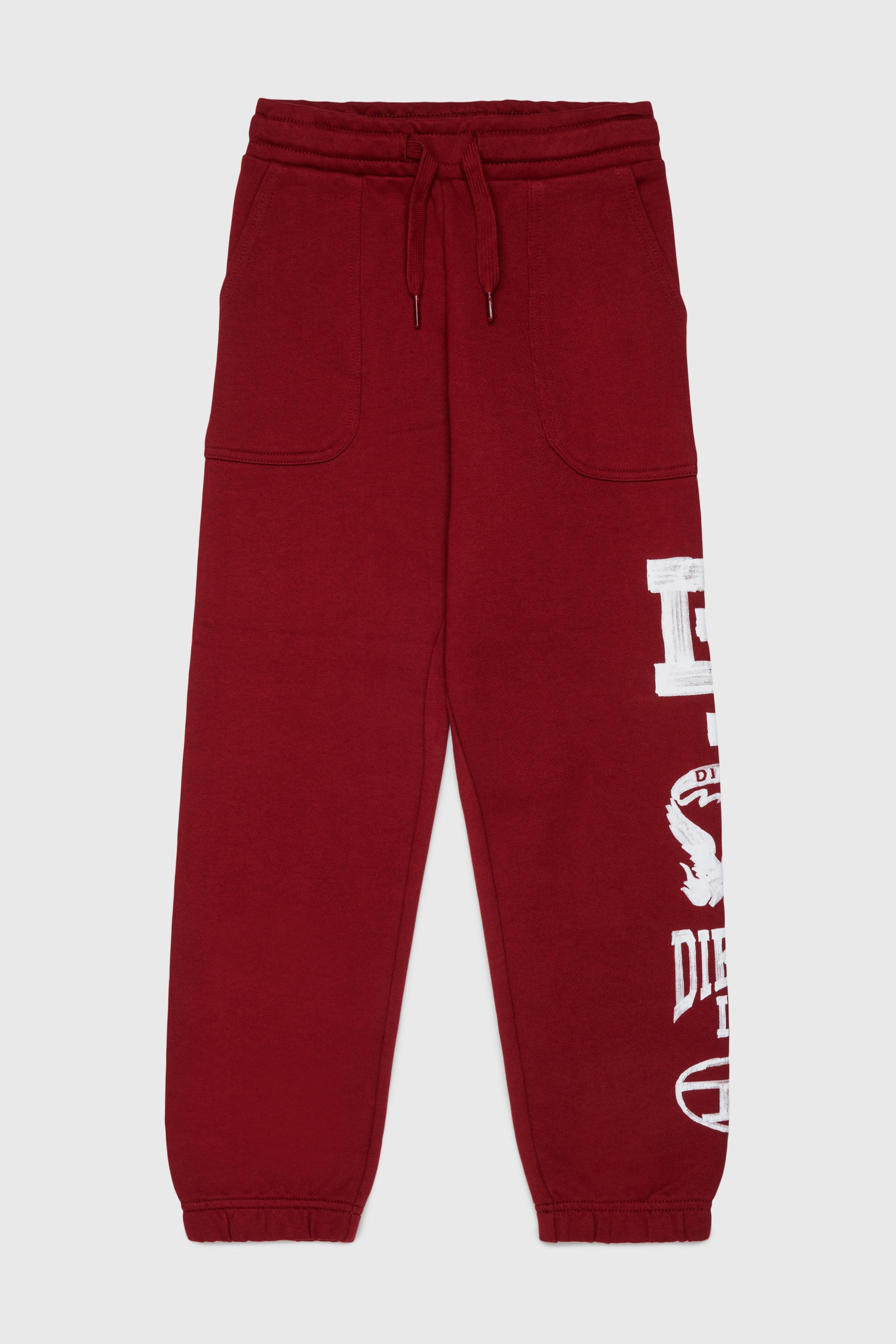 Diesel - PBUNDY, Pantaloni da tuta con loghi stile college Uomo in Rosso - 1