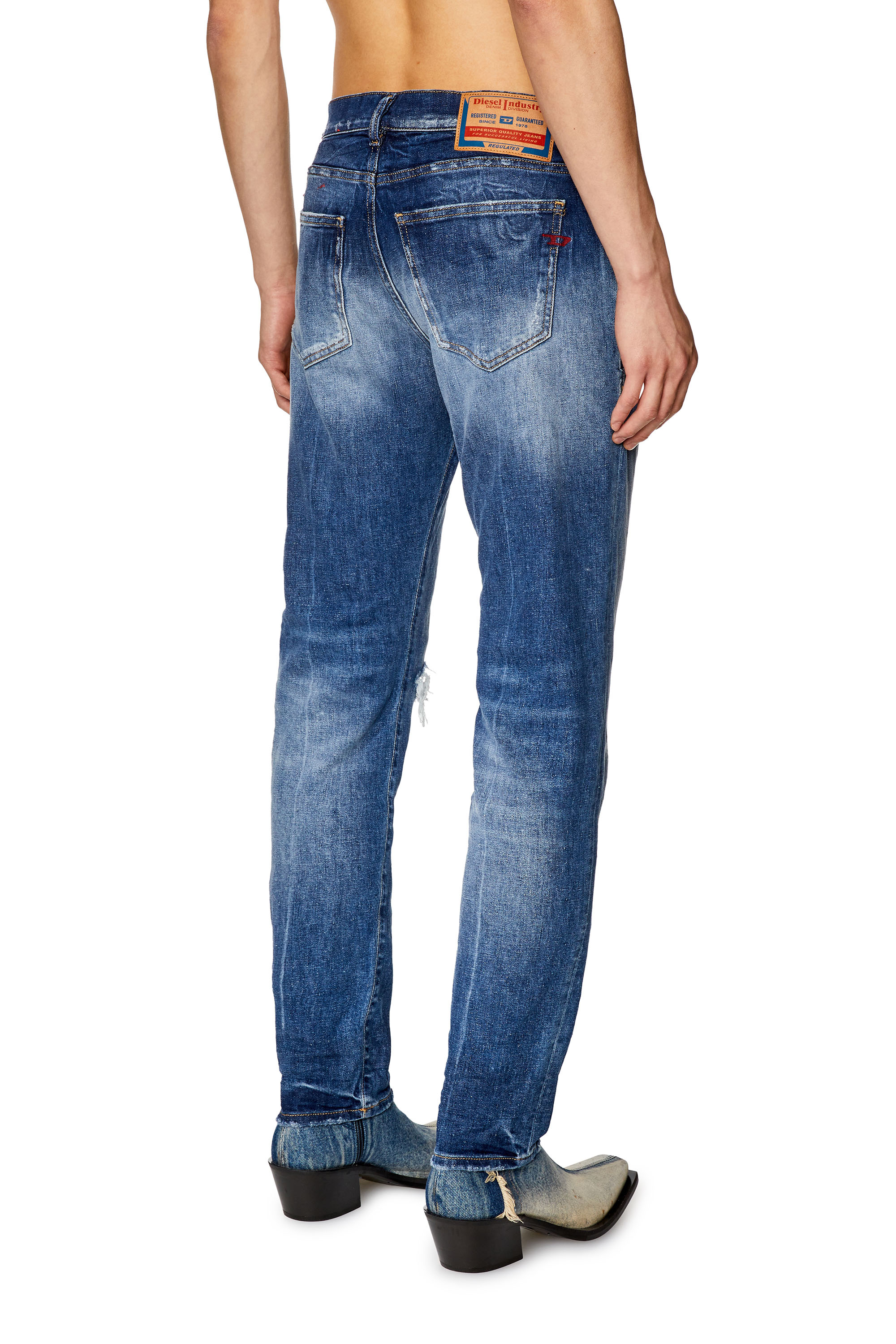 Diesel - Slim Jeans 2019 D-Strukt 09G15, Blu medio - Image 2