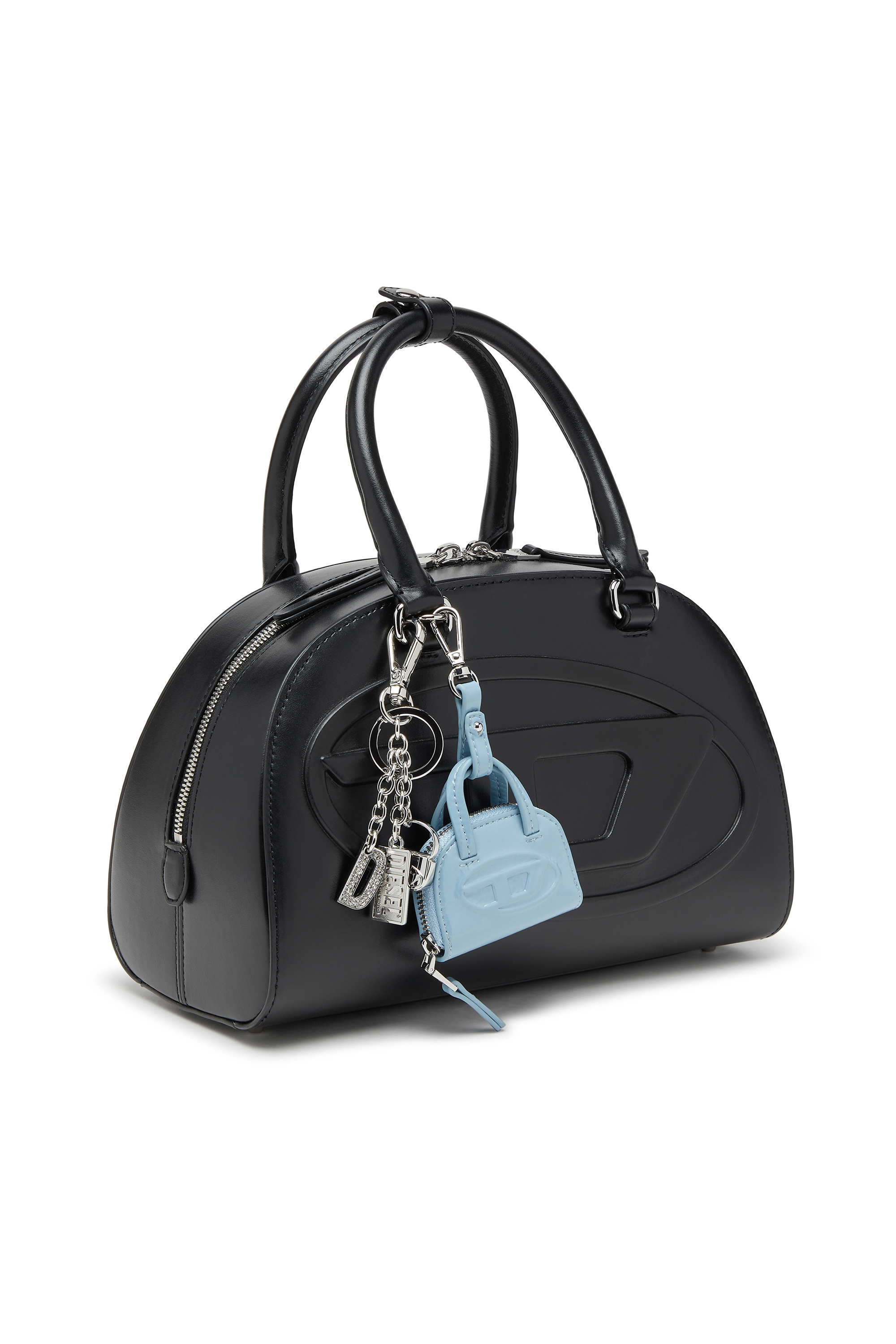 Diesel - 1DR DOME CHARMS, Charm per borsa in naplak lucido e stropicciato Donna in Blu - 3