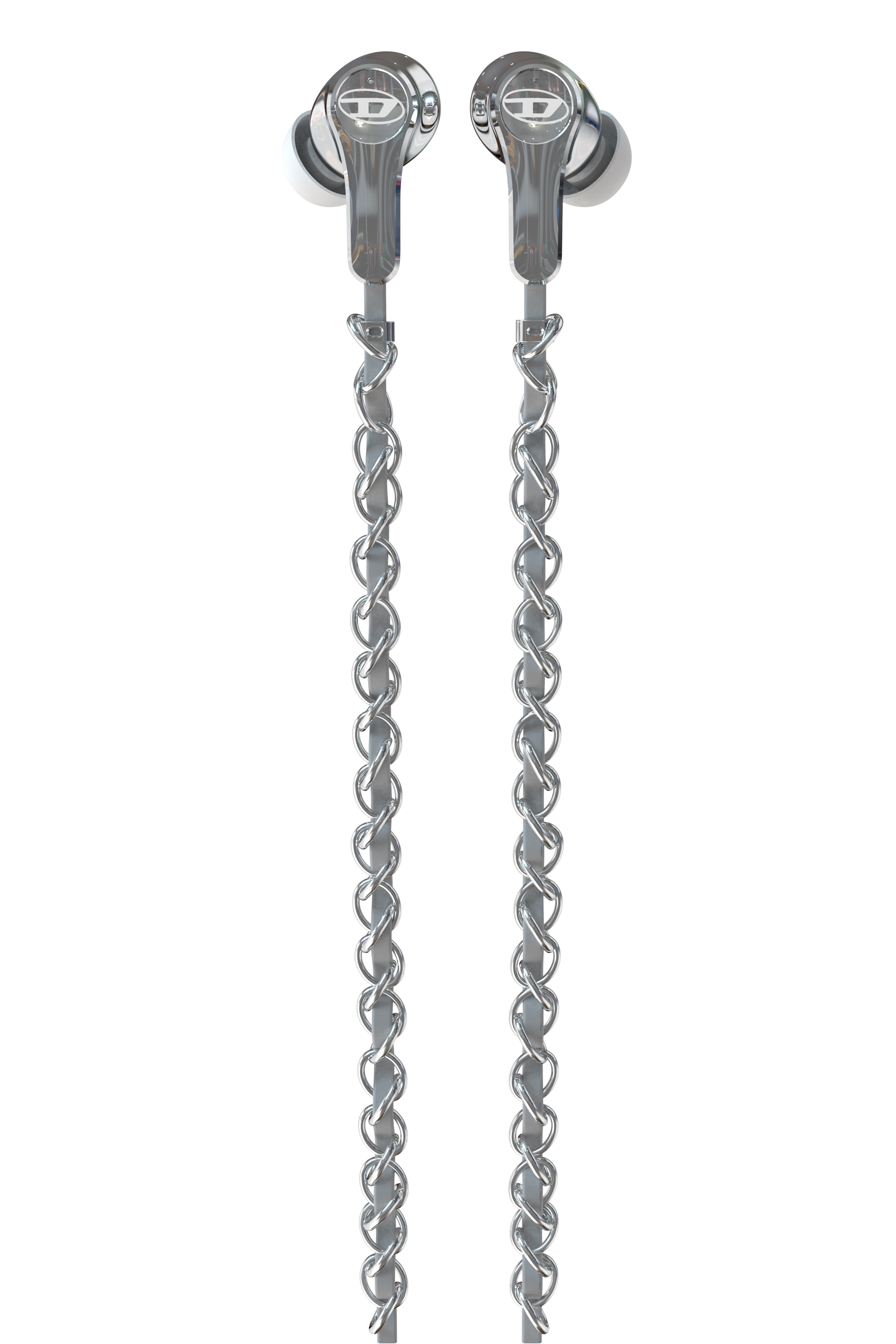 Diesel - 60458  WIRED EARBUDS, Auricolari con filo e charms Unisex in Argento - 3