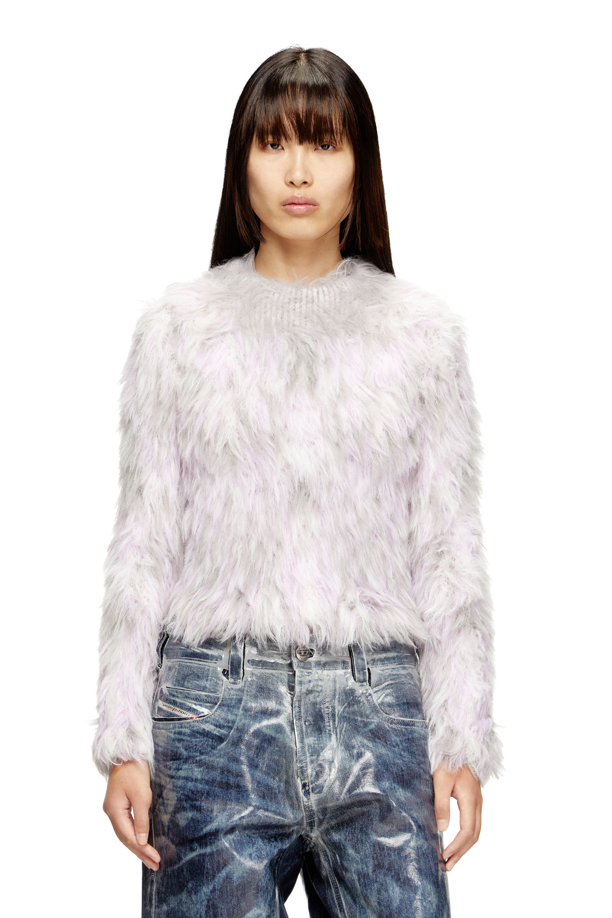 Diesel - M-ANNIKA, Maglione fluffy in tessuto jacquard lavorato a maglia Donna in Multicolor - 1