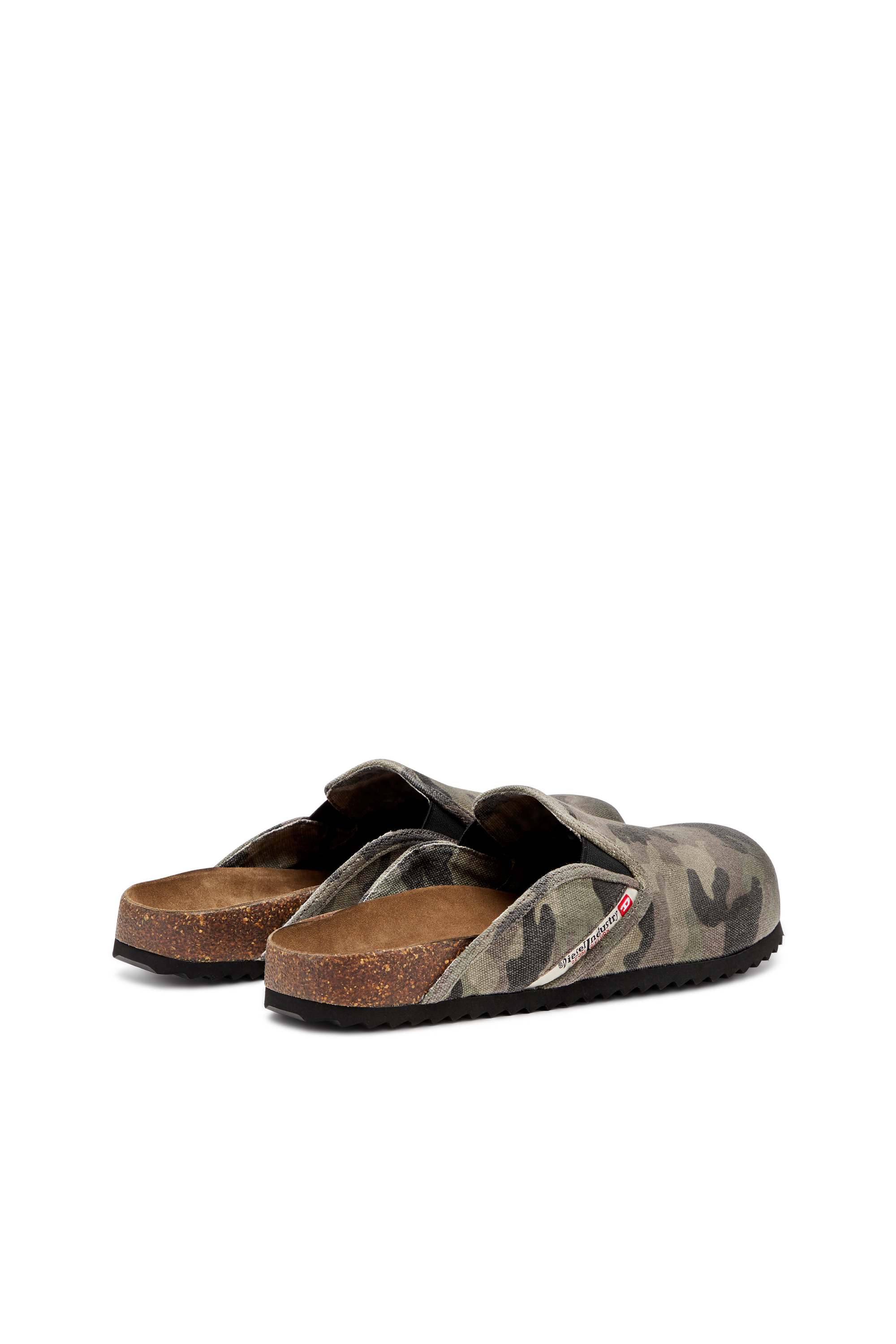 Diesel - D-WOODSTOCK SLIP-ON, Mule in canvas camouflage Uomo in Verde - 3