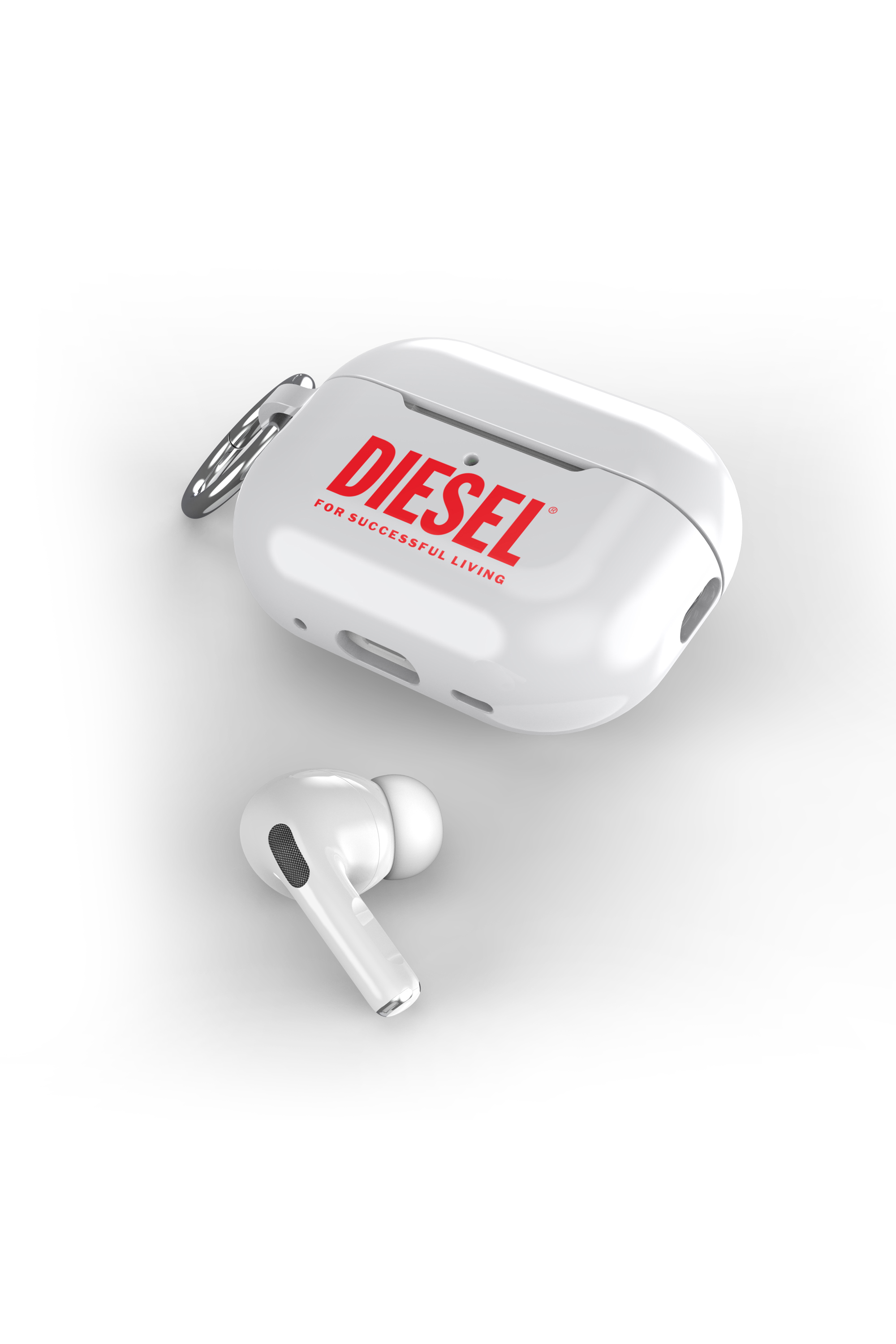 Diesel - 60067 AOP CASE, Cover per Airpods Pro/Pro 2 Unisex in Bianco - 4
