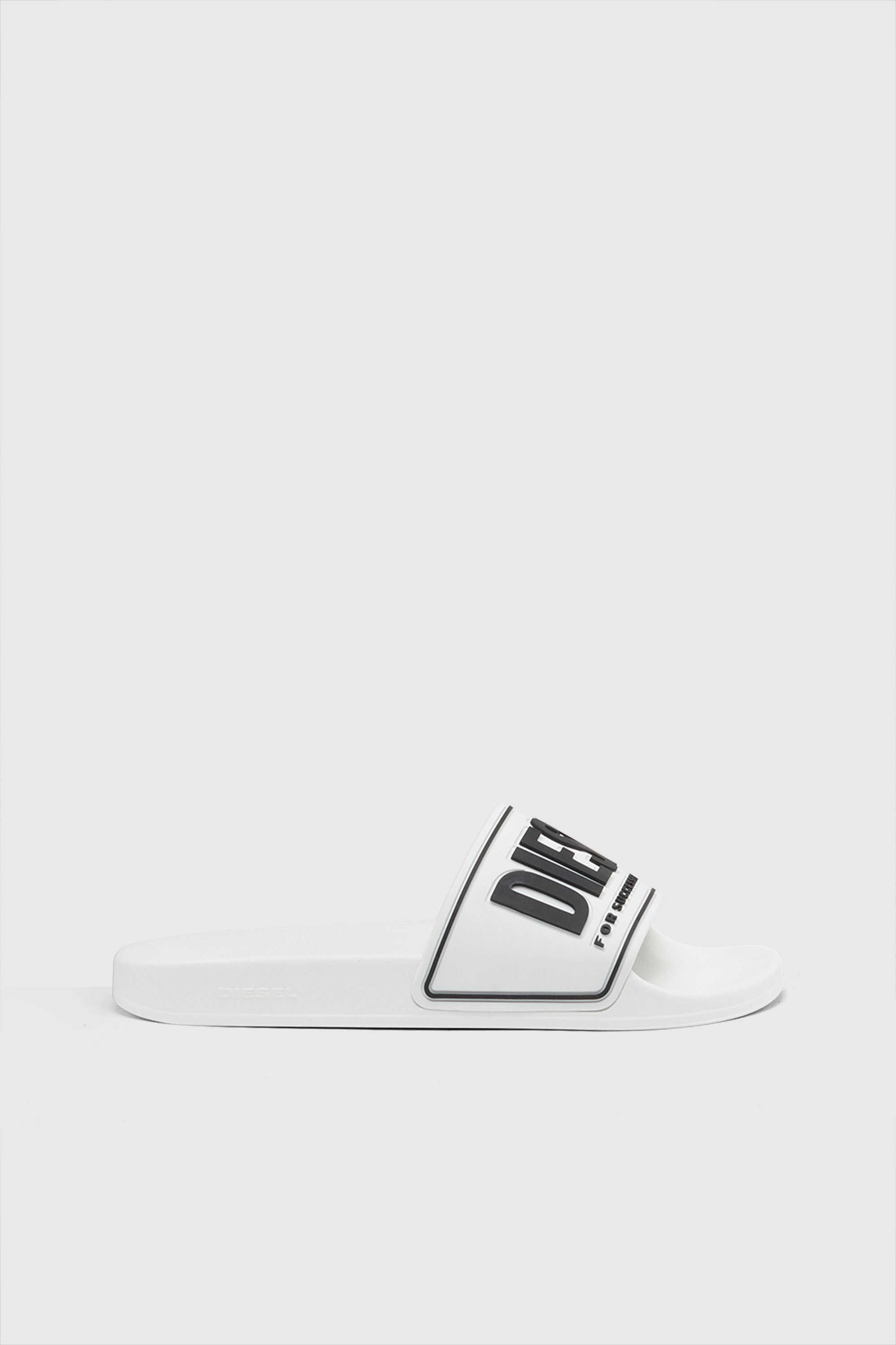 Diesel - SA-MAYEMI CC W, Sa-Mayemi-Ciabatte in gomma con logo in rilievo Donna in Bianco - 1