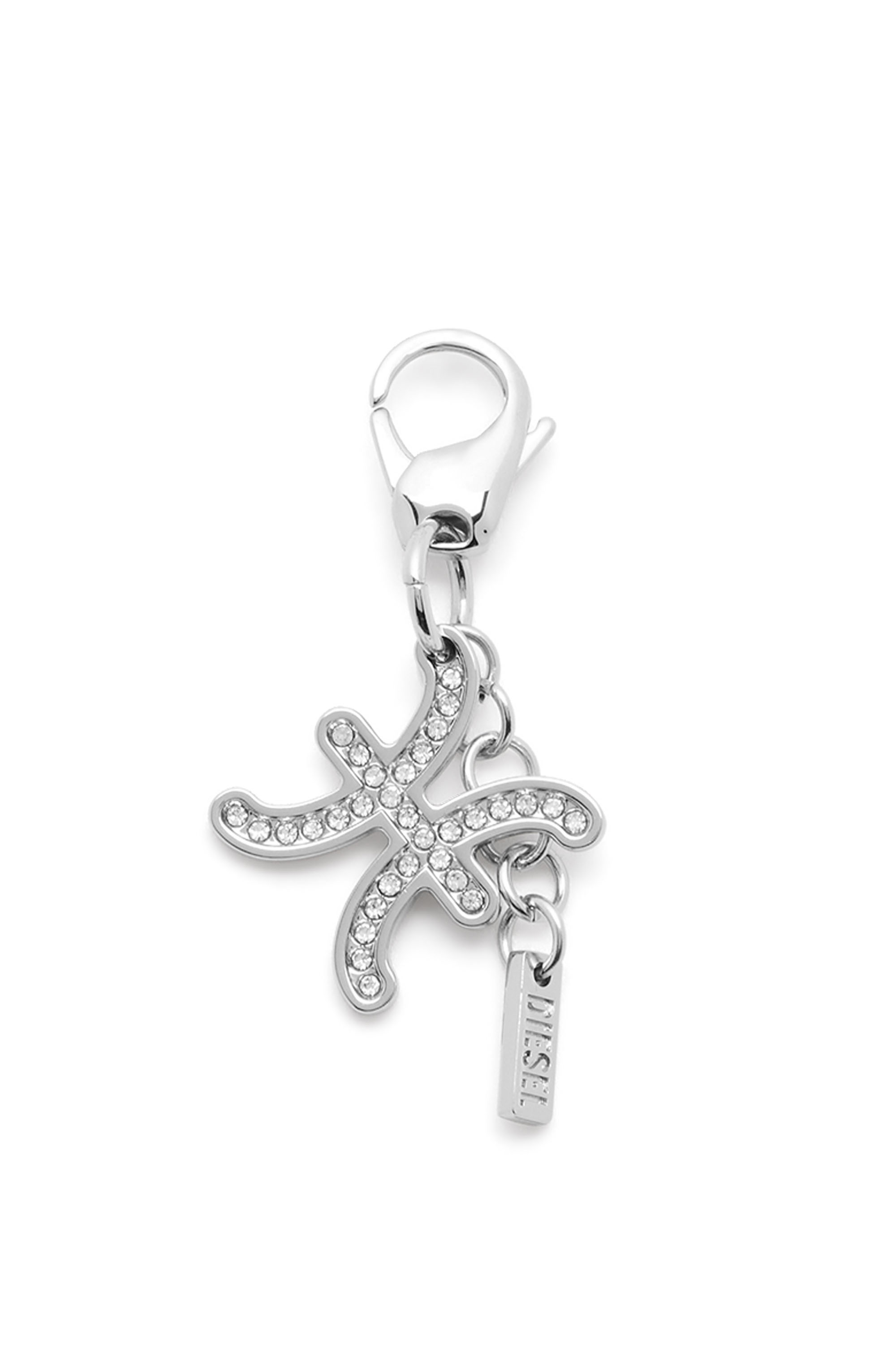 Diesel - CHARM PISCES, Charm zodiaco Pesci in metallo con strass Unisex in Argento - 1