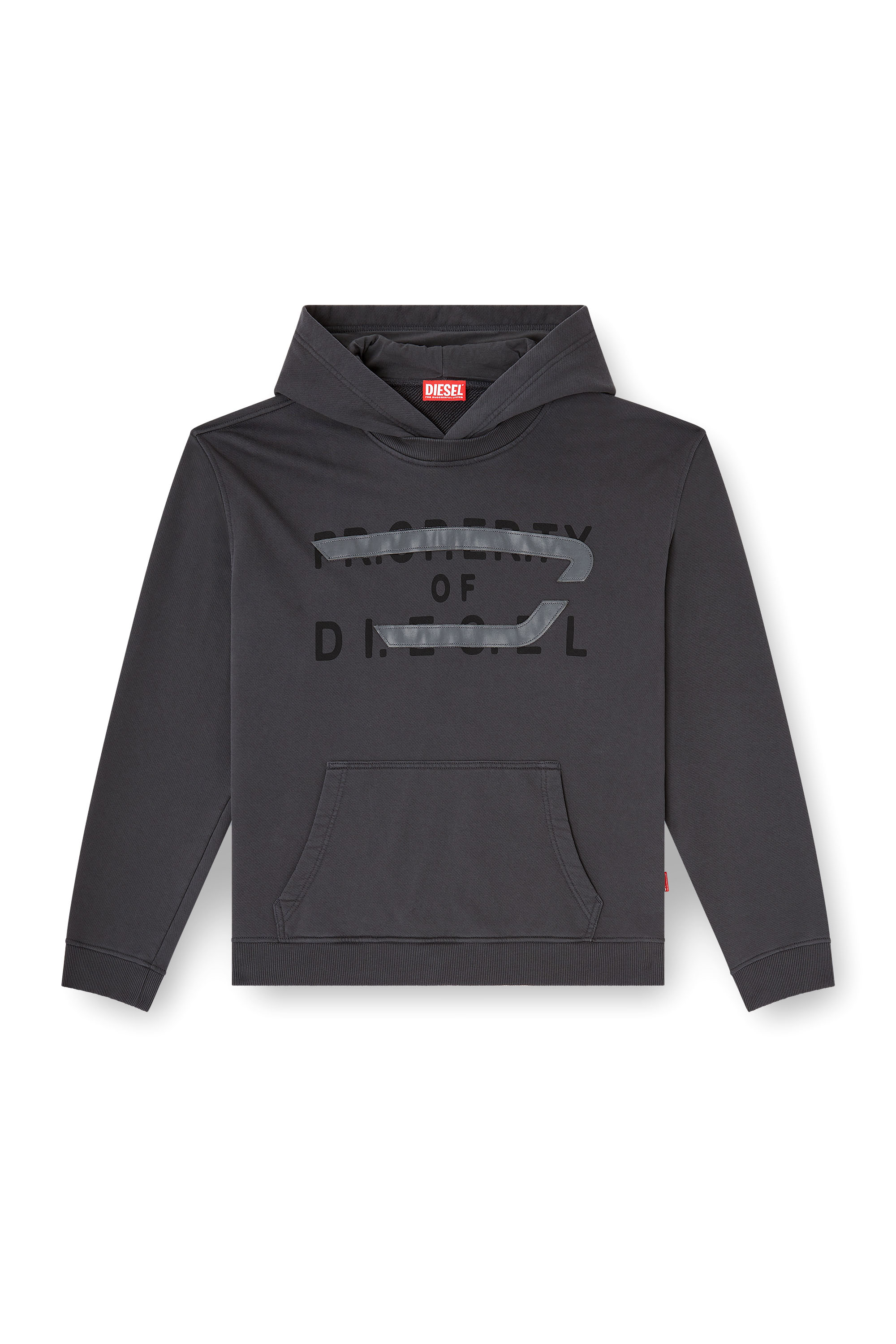 Diesel - S-NORMAN-HOOD, Felpa in cotone con applicazione a D Uomo in ToBeDefined - 3