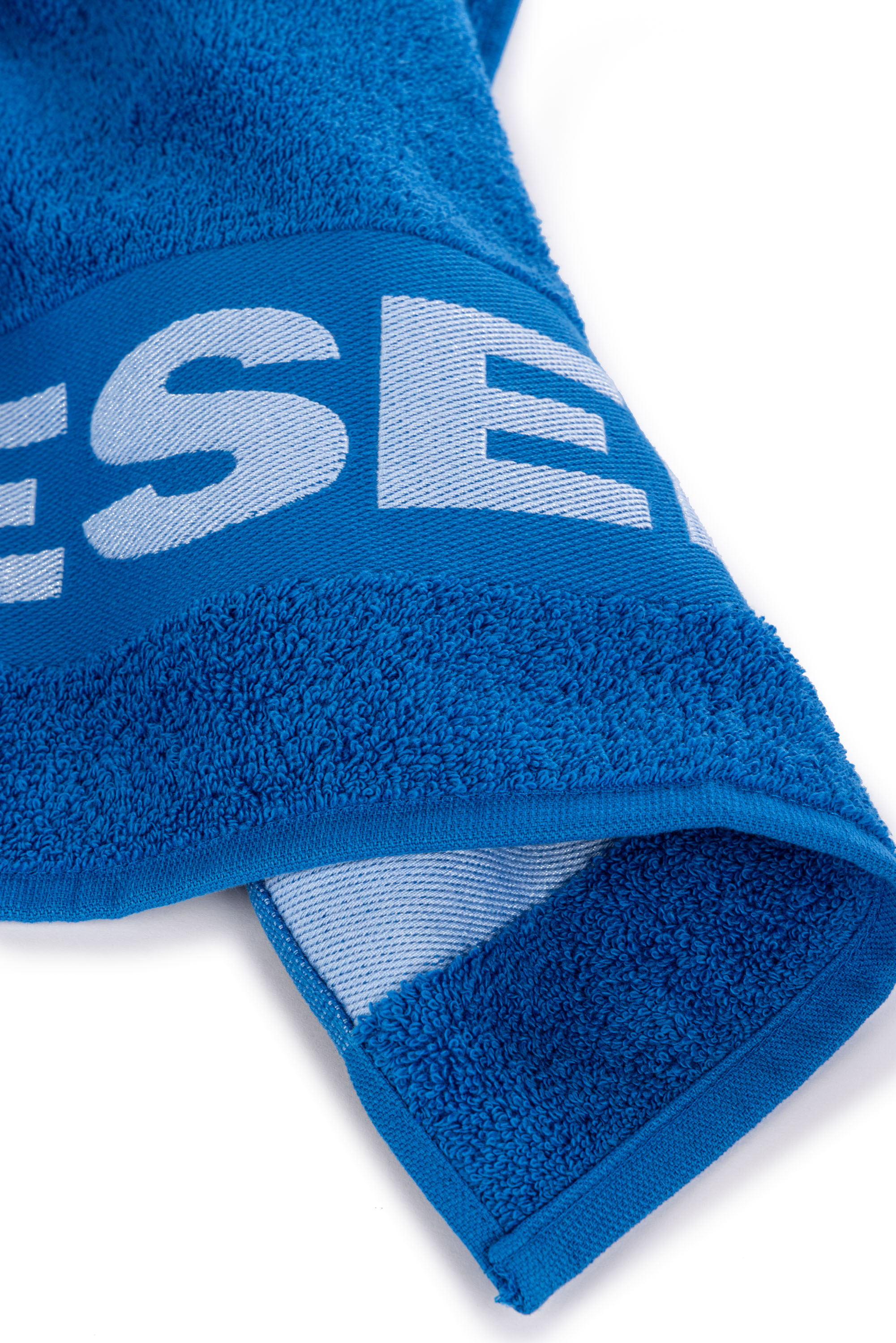 Diesel - 1015212 LOGO-COTTON TOWEL 100X180 BLUE, Logo-Telo in Spugna di Cotone Unisex in Blu - 3