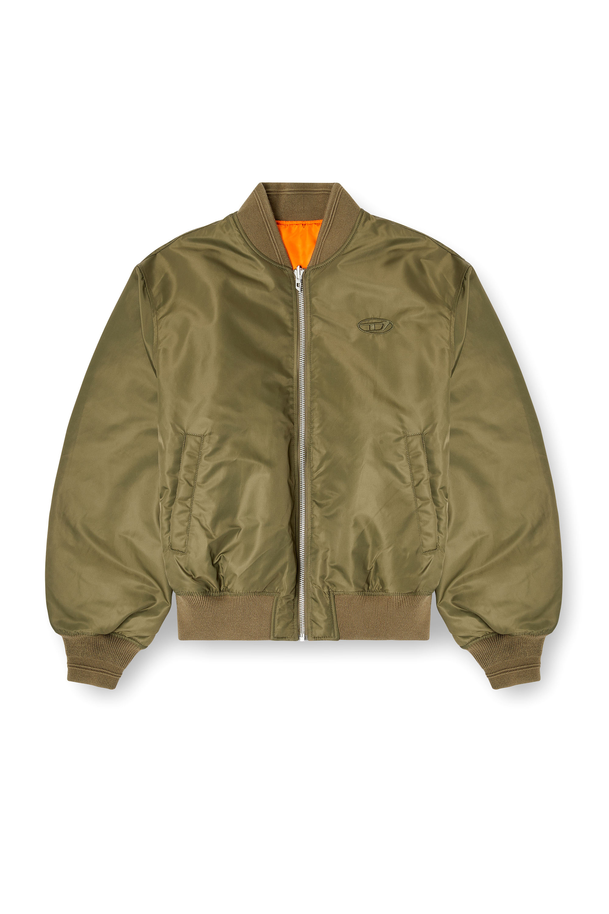 Diesel - W-TYPE-D1, Giacca bomber imbottita con ricamo Oval D Uomo in Multicolor - 2