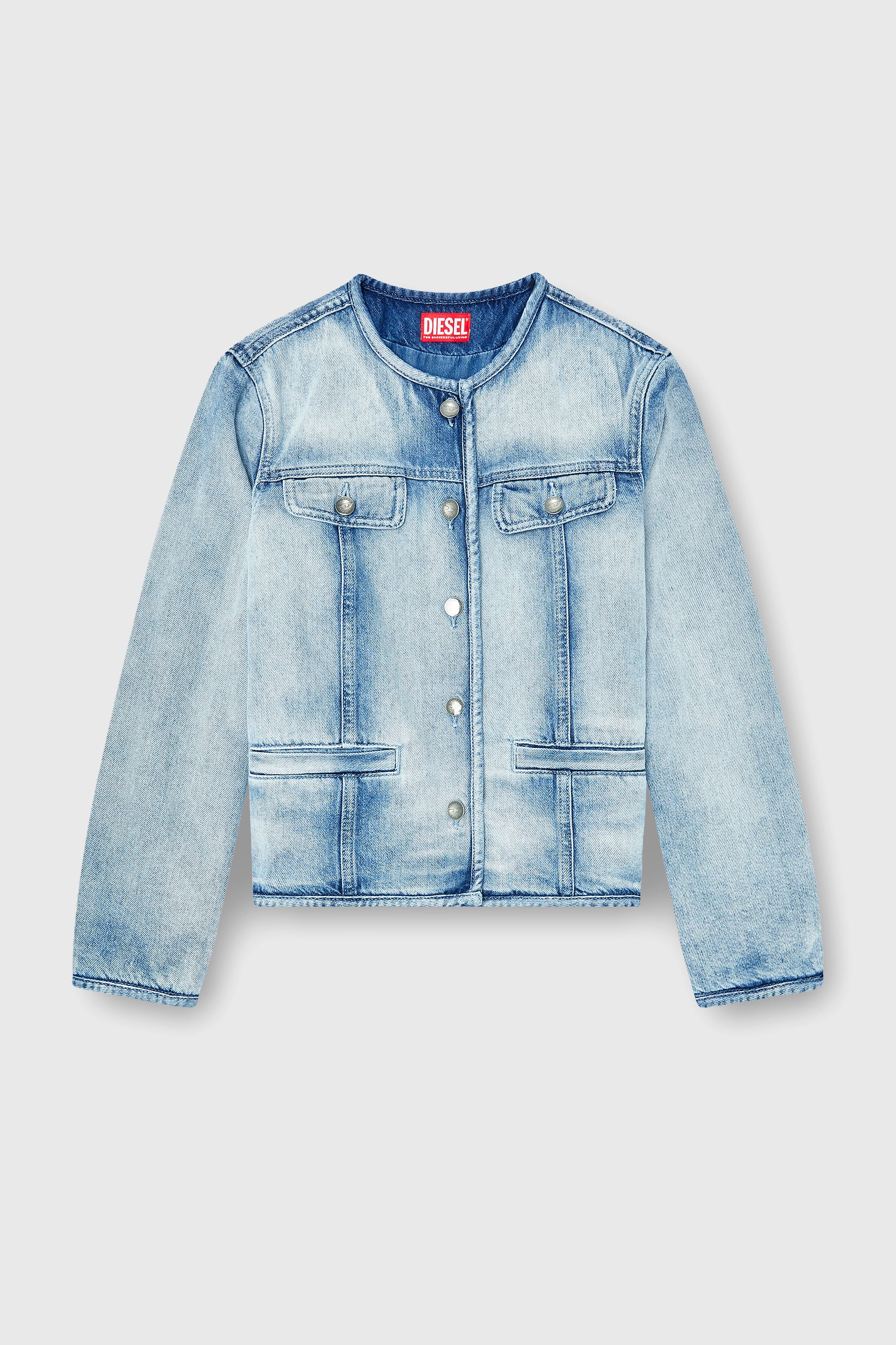 Diesel - DE-GRAFY-FSI1, Giacca in denim skeleton medio-chiaro Donna in Blu - 2