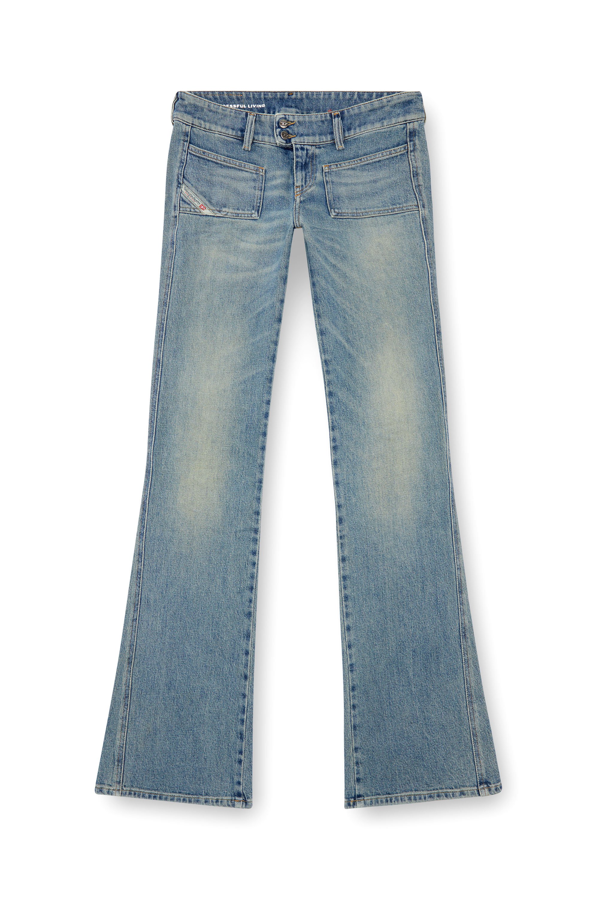 Diesel - Bootcut Jeans D-Hush 09J55 Donna, Blu Chiaro - Image 2