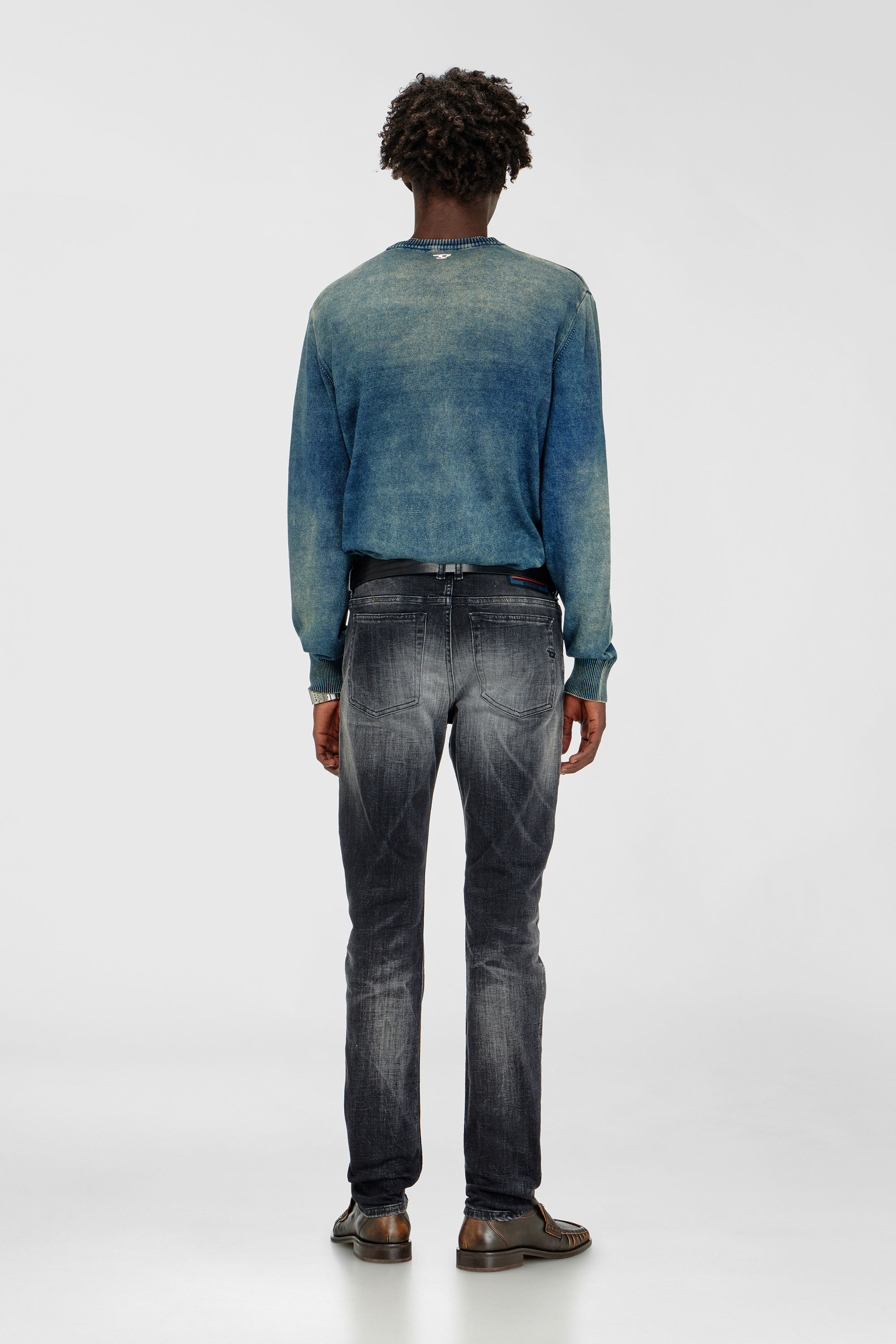 Diesel - Skinny Jeans 1979 Sleenker 09R08 Uomo, Nero/Grigio scuro - Image 3