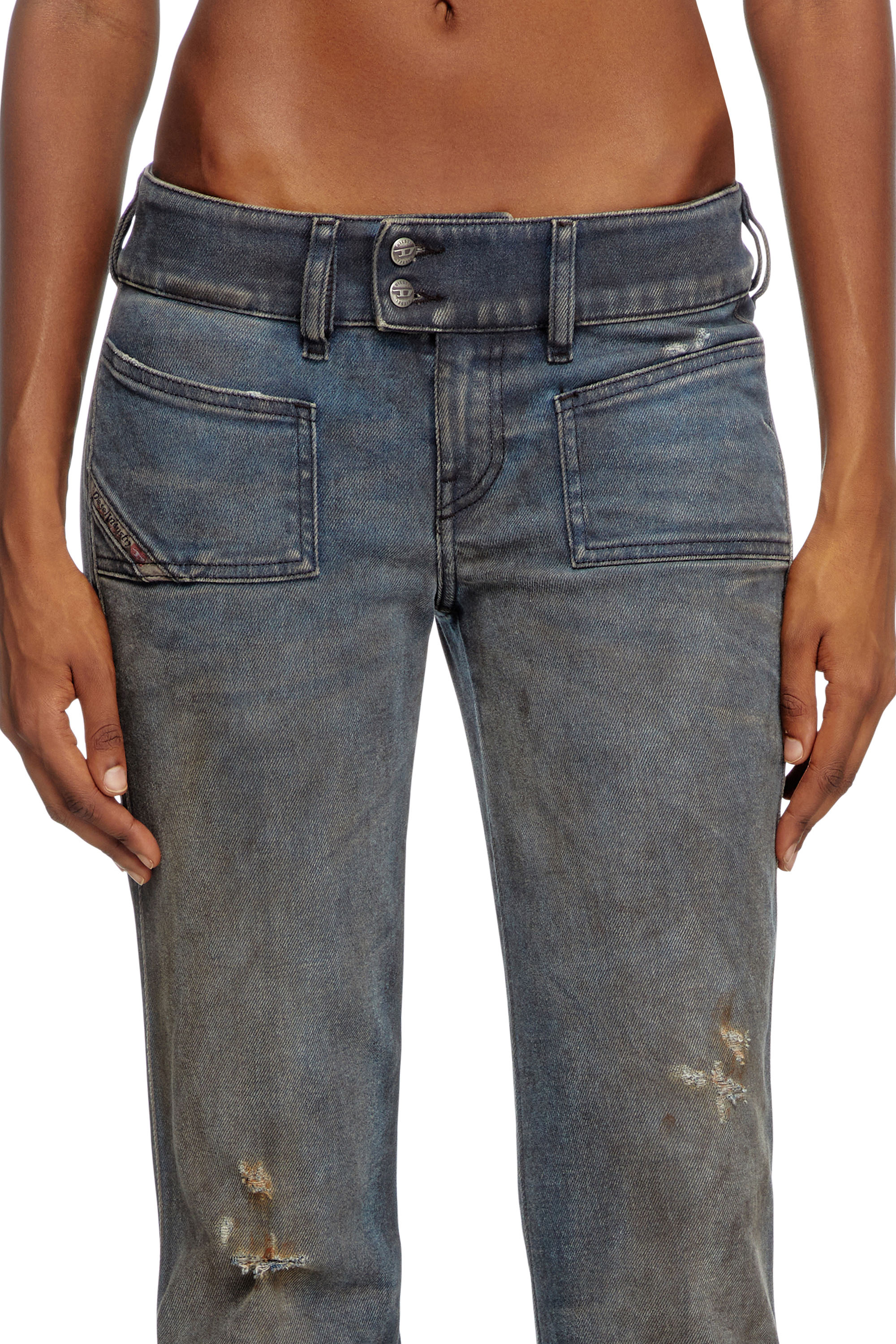 Diesel - Bootcut Jeans D-Hush 09L25 Donna, Blu medio - Image 5