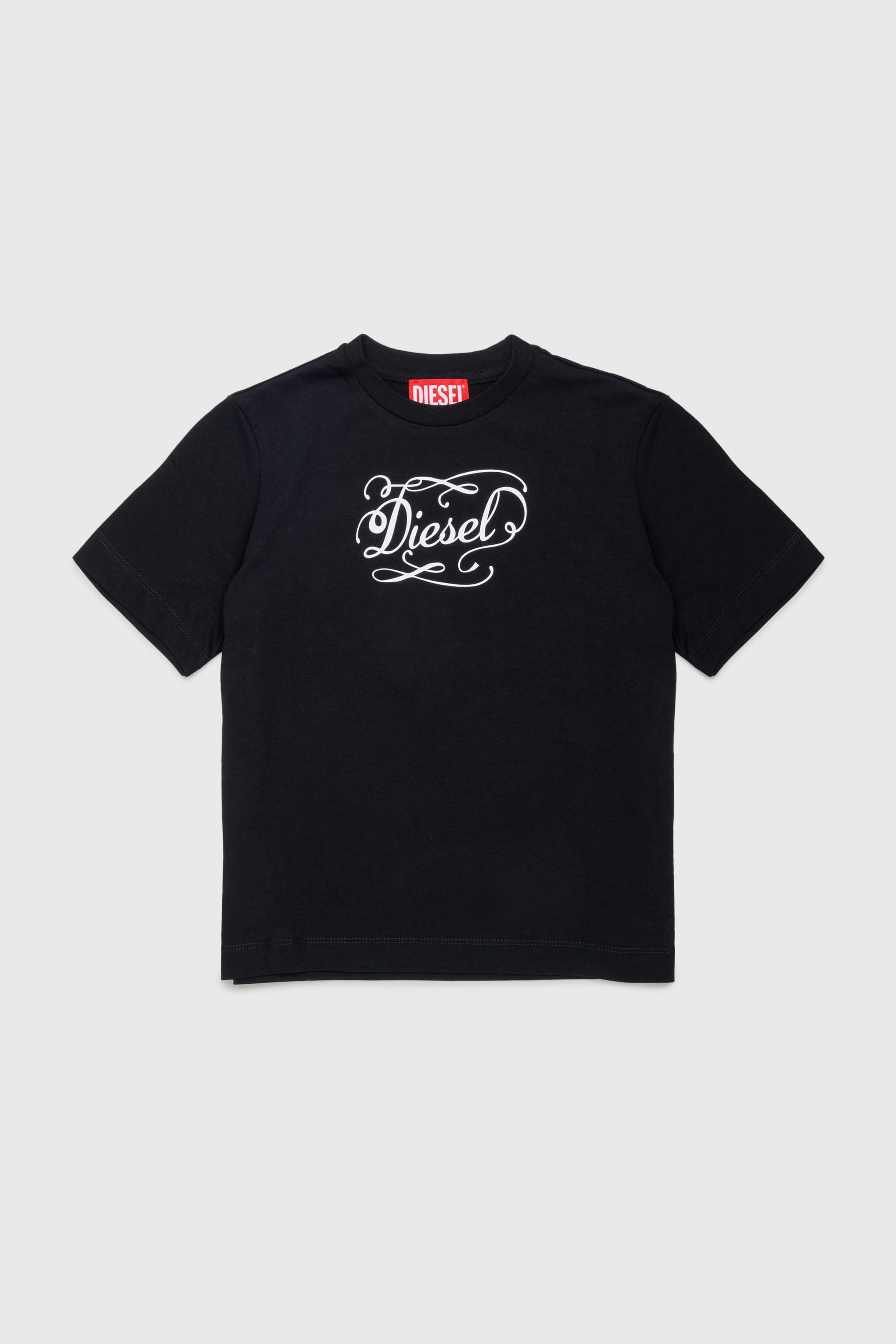 Diesel - TORSAL, T-shirt in cotone con stampa logo originale Donna in Nero - 1