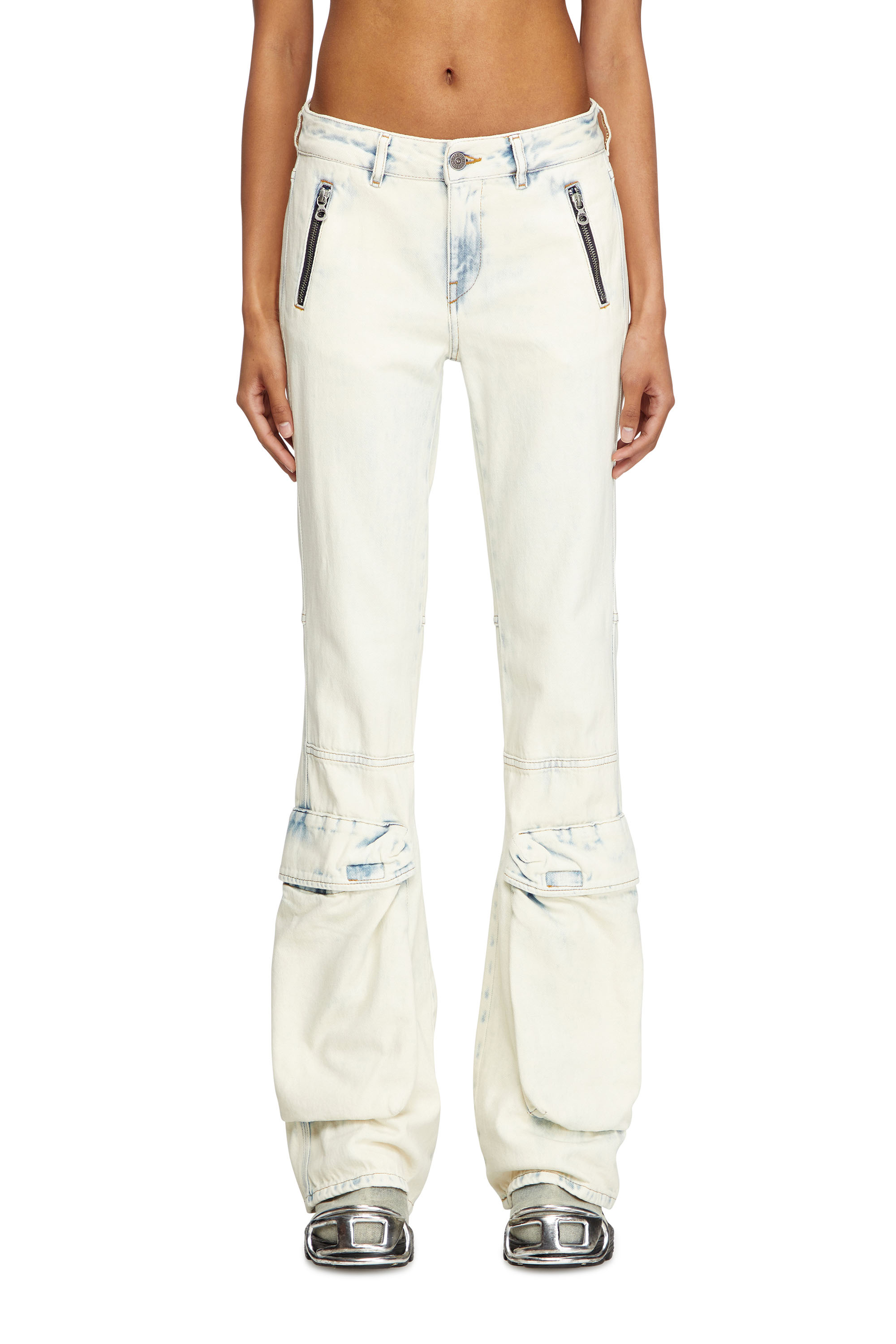 Diesel - Bootcut Jeans D-Poky 0CBCV Donna, Blu Chiaro - Image 1