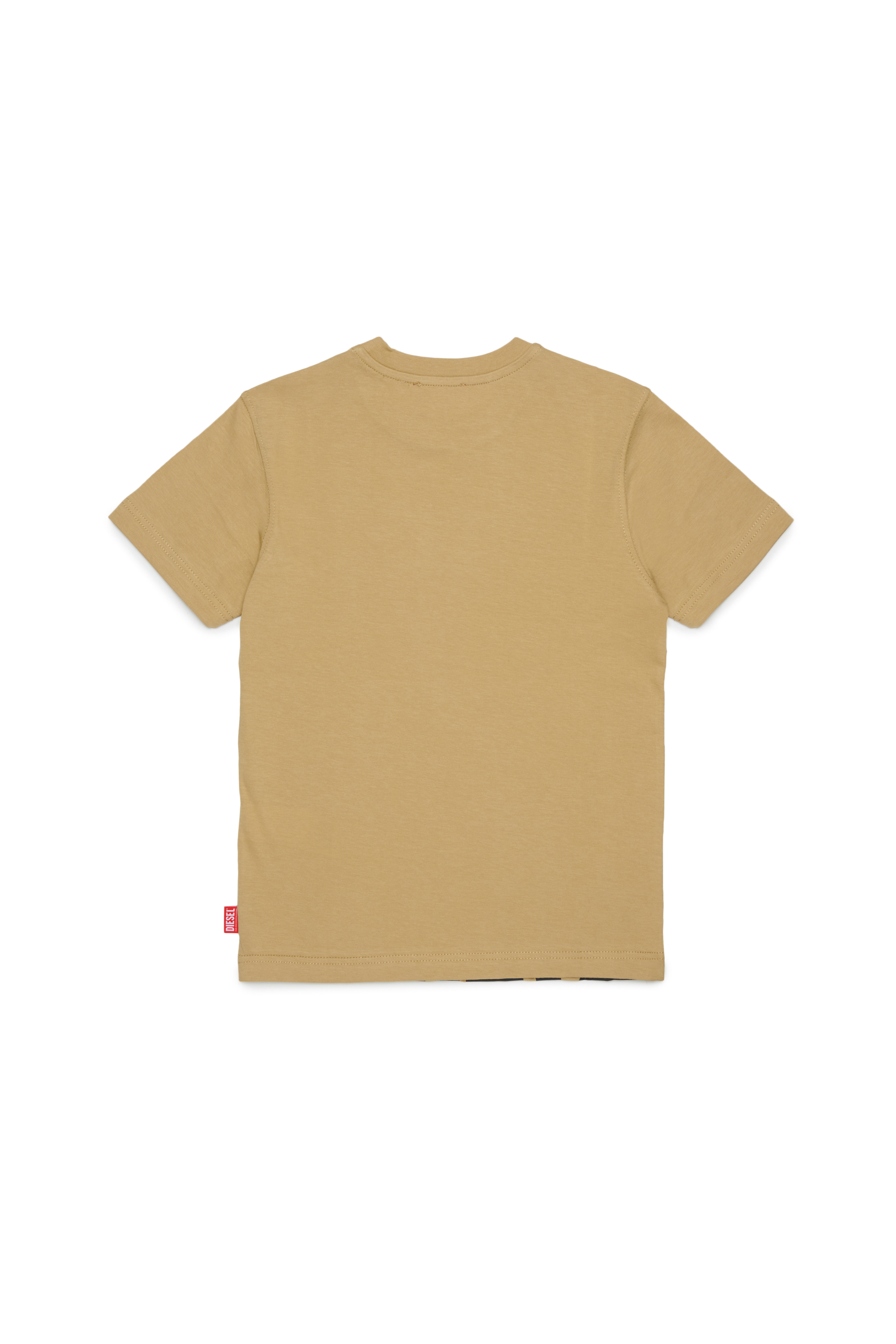 Diesel - TPRES, T-shirt con logo cut-off Uomo in Marrone - 2
