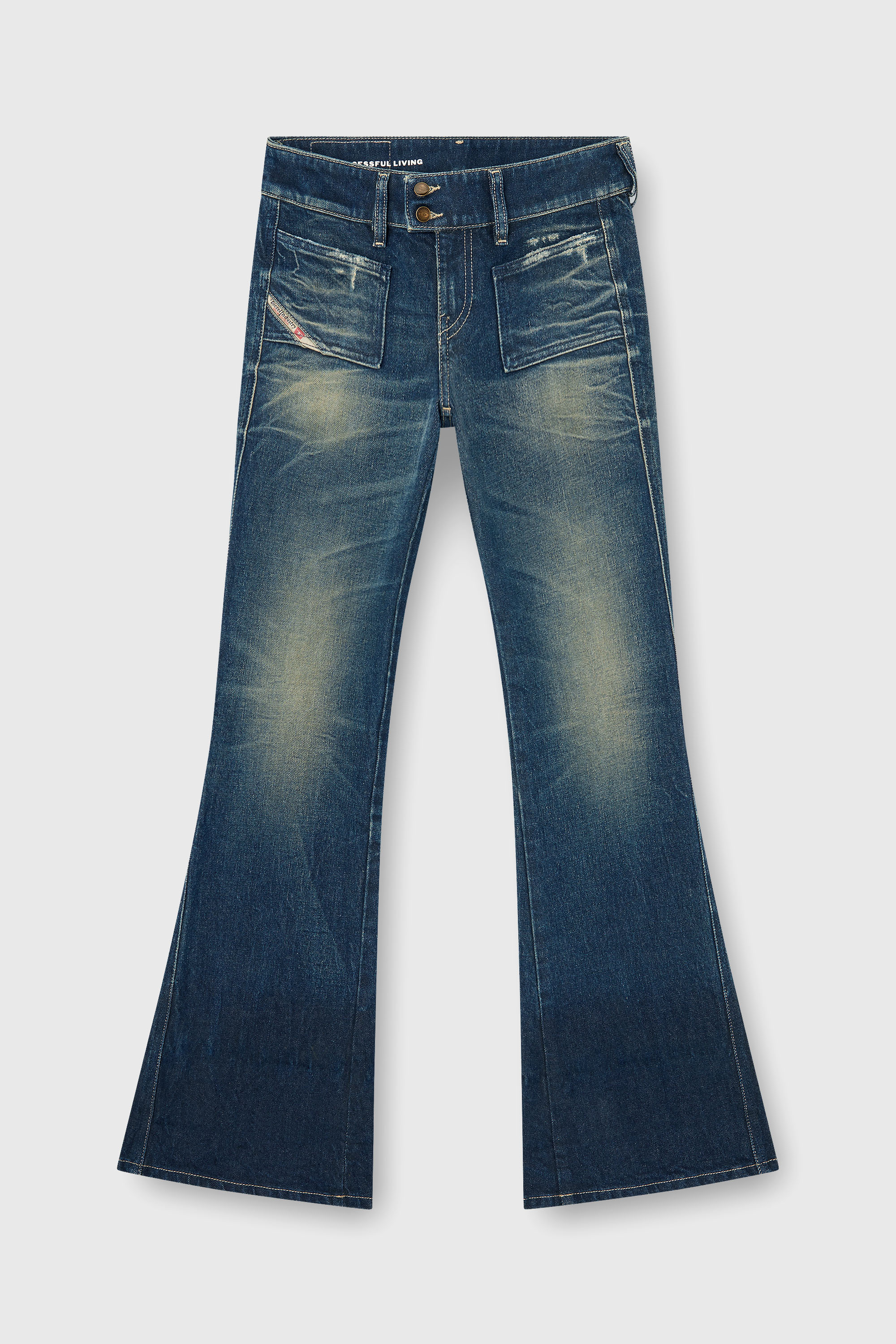 Diesel - Bootcut Jeans D-Hush 007EH Donna, Blu Scuro - Image 2