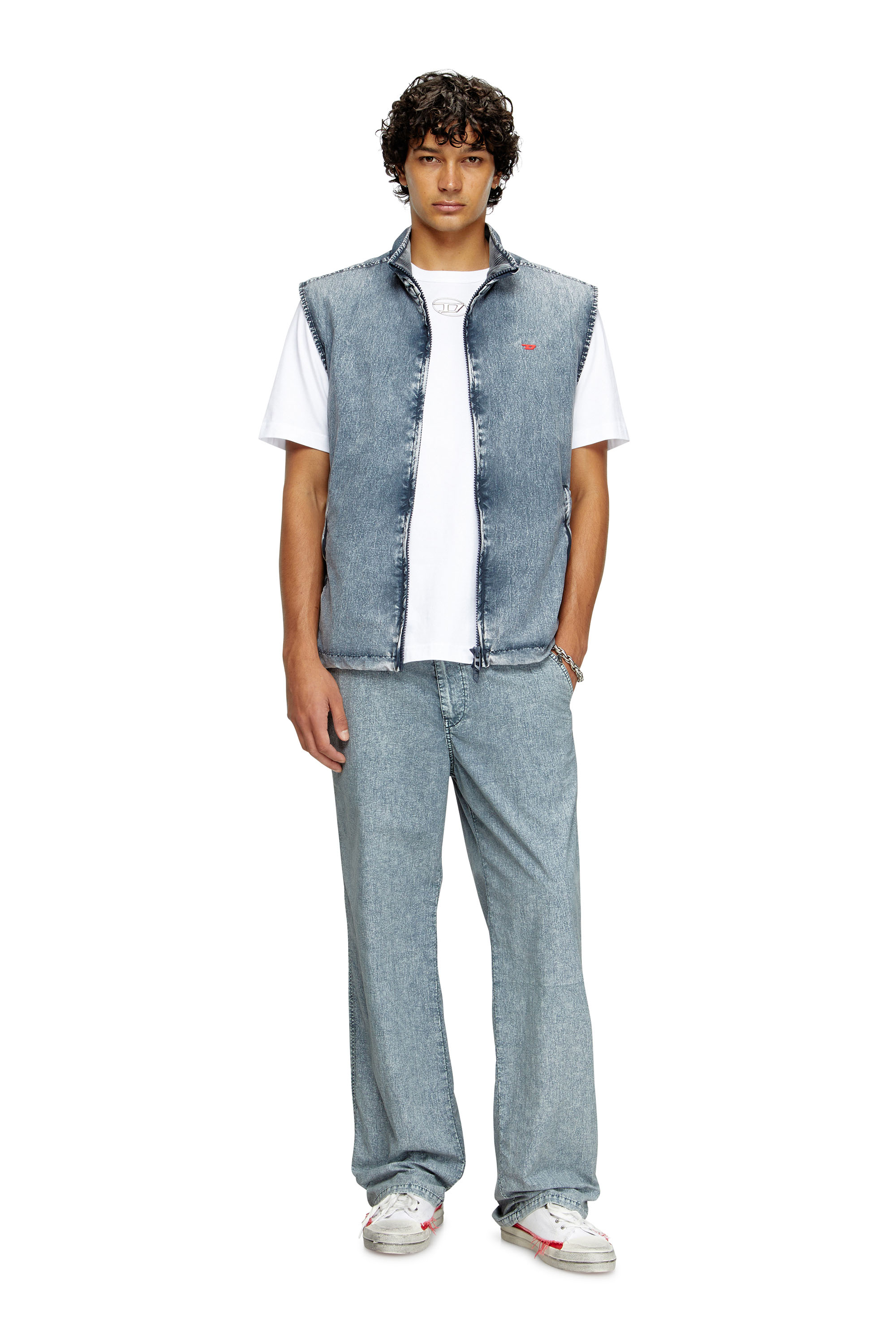 Diesel - T-JUST-OD, T-shirt con logo stampato a iniezione Uomo in Bianco - 1