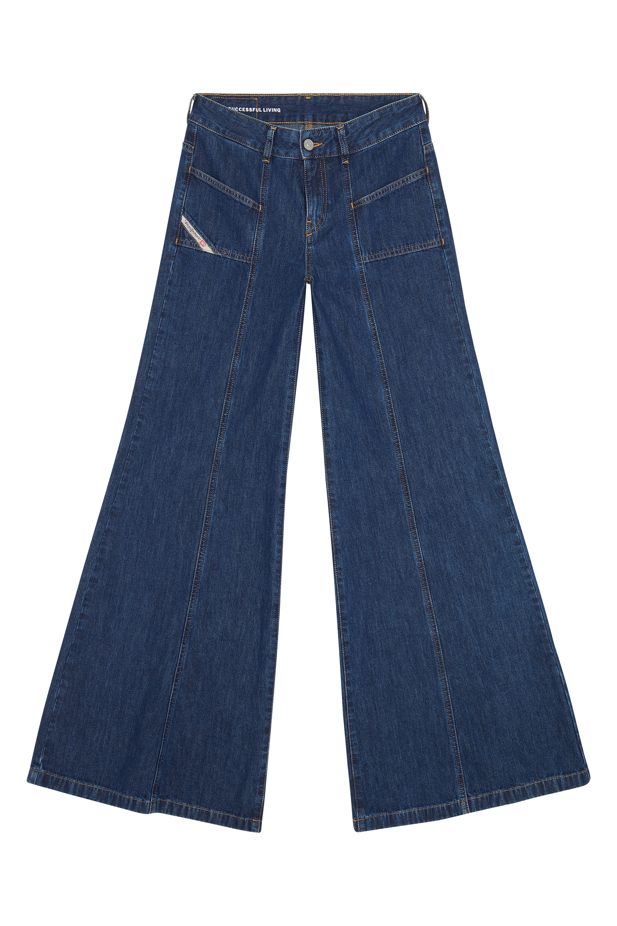 Diesel - Bootcut and Flare Jeans D-Akii 09H99, Blu Scuro - Image 4