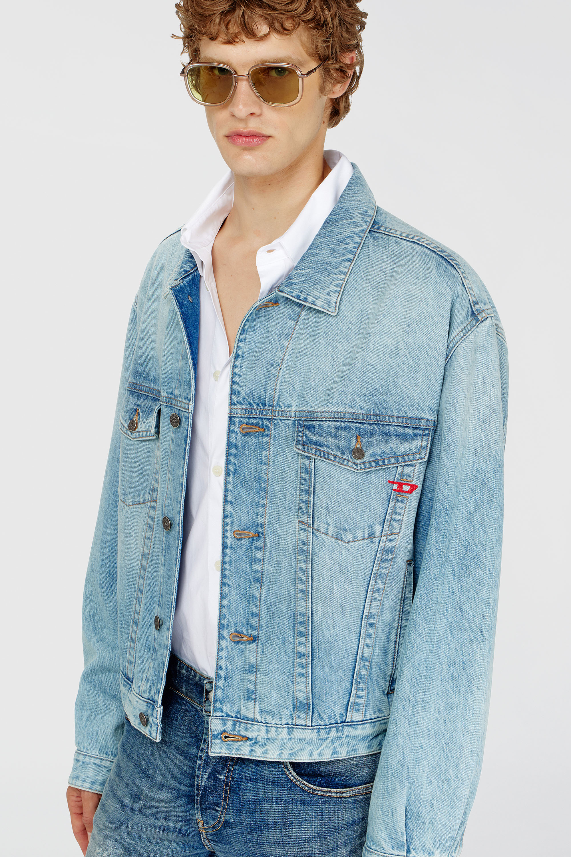 Diesel - D-RANGER, Giacca trucker in denim Unisex in Blu - 5