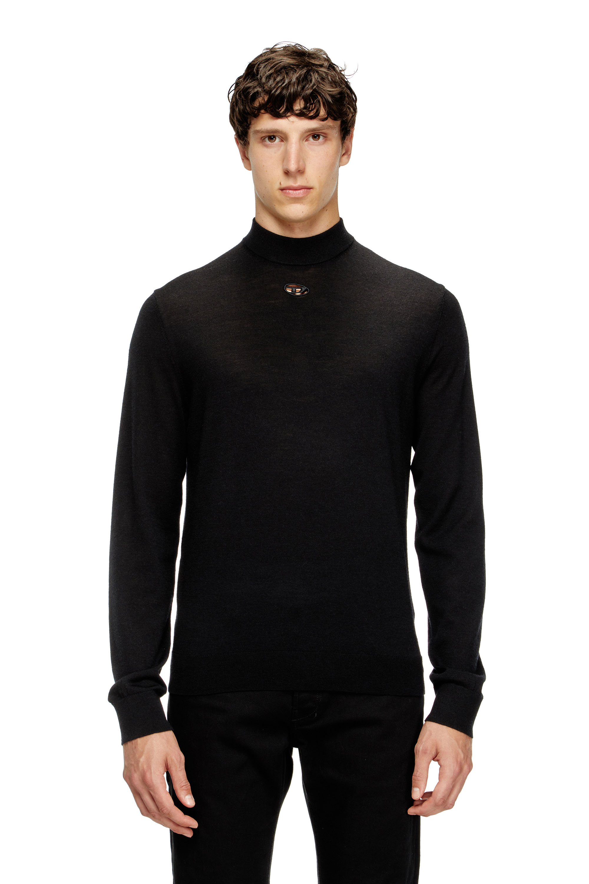 Diesel - K-GIL, Dolcevita in lana Uomo in Nero - 1