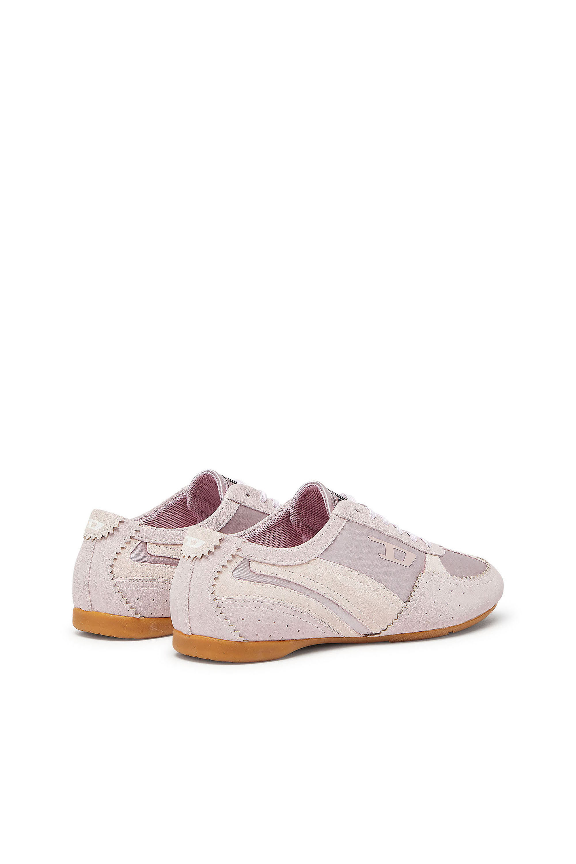 Diesel - D-MILE LOW II W, D-Mile - Sneaker flat con inserti in suede Donna in Rosa - 3