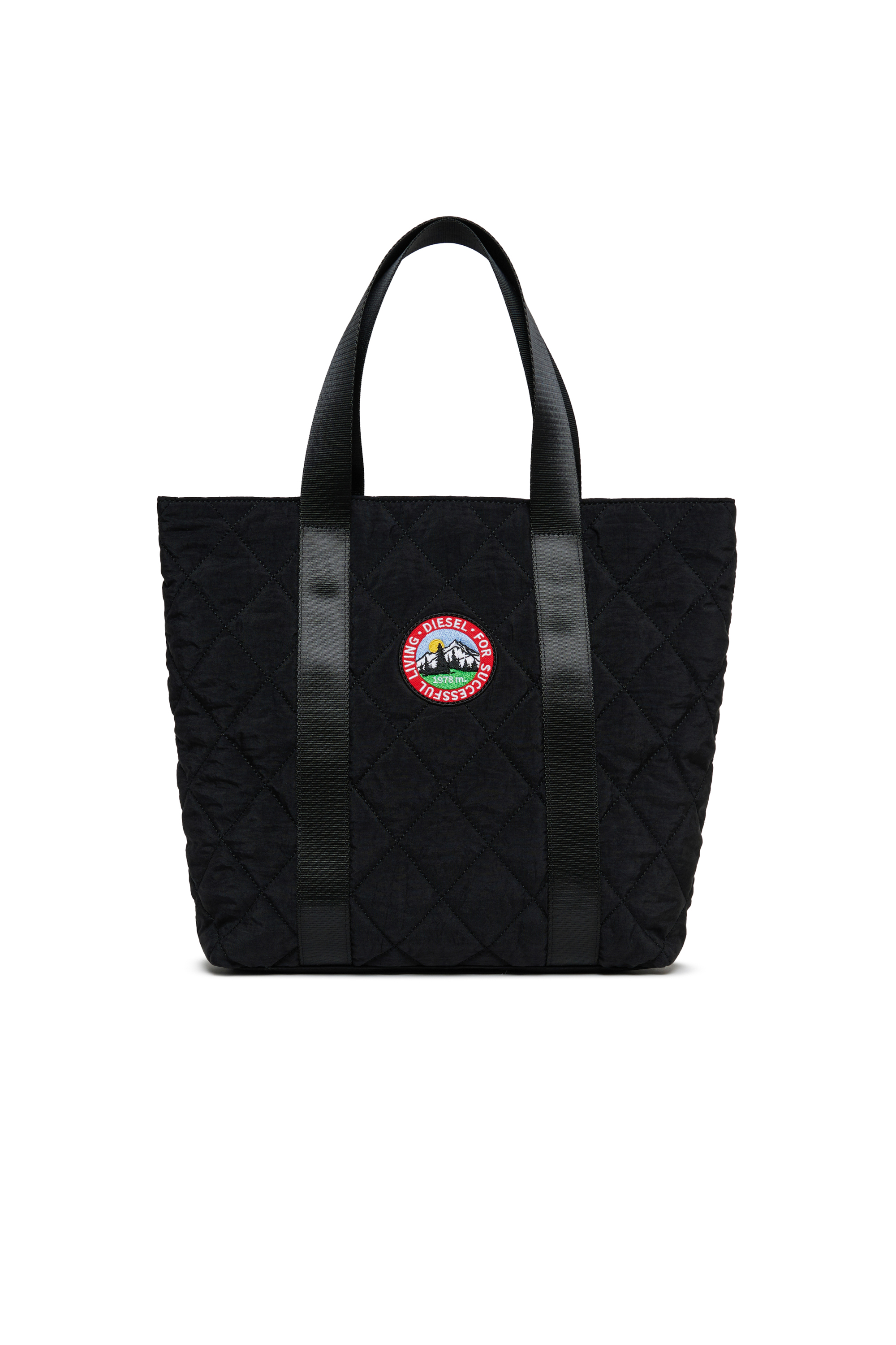 Diesel - WMONTY, WMONTY - Tote bag in nylon trapuntato Donna in Nero - 1
