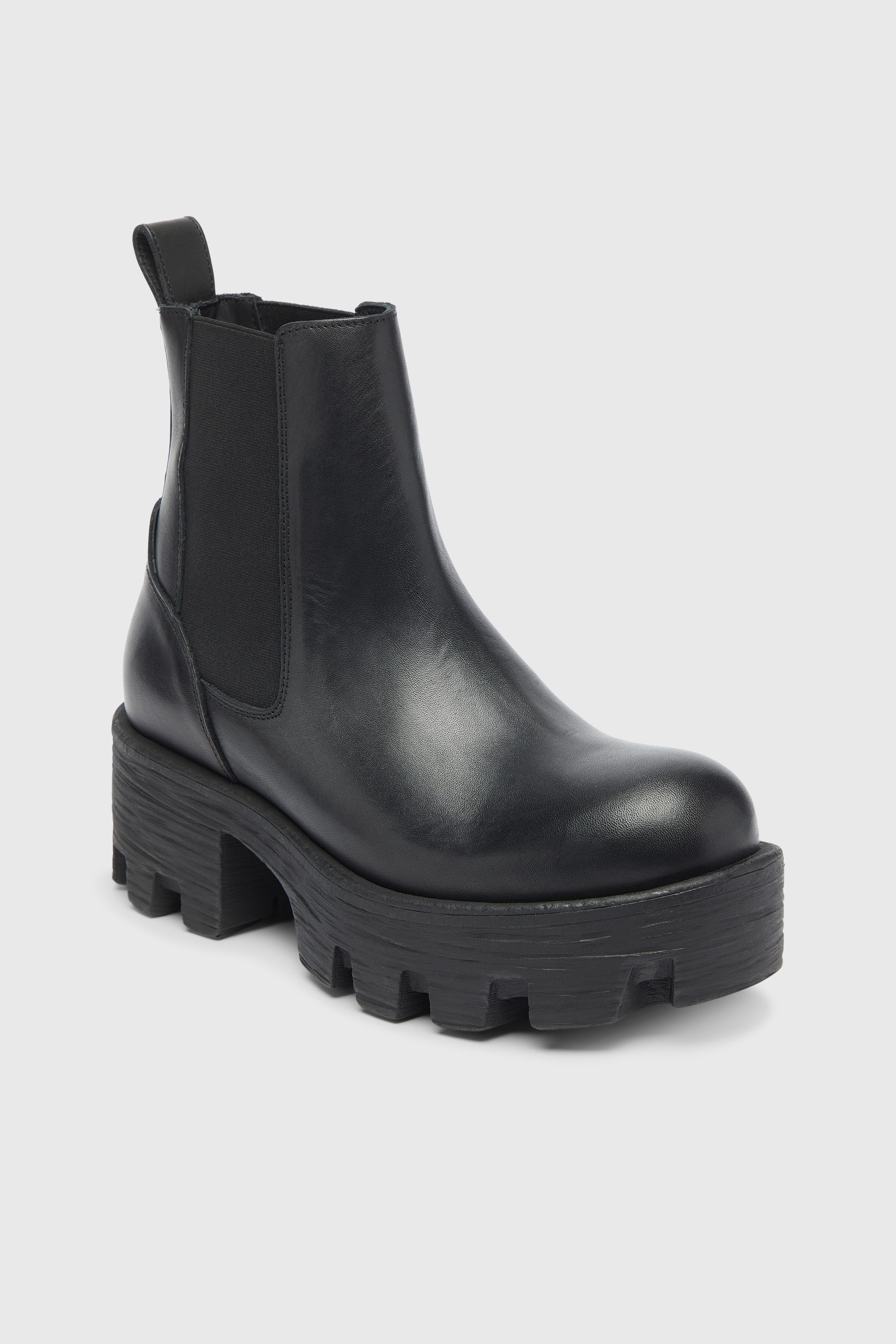 Diesel - D-HAMMER CHUNKY W, D-Hammer - Stivali in pelle con suola carrarmato Donna in Nero - 6